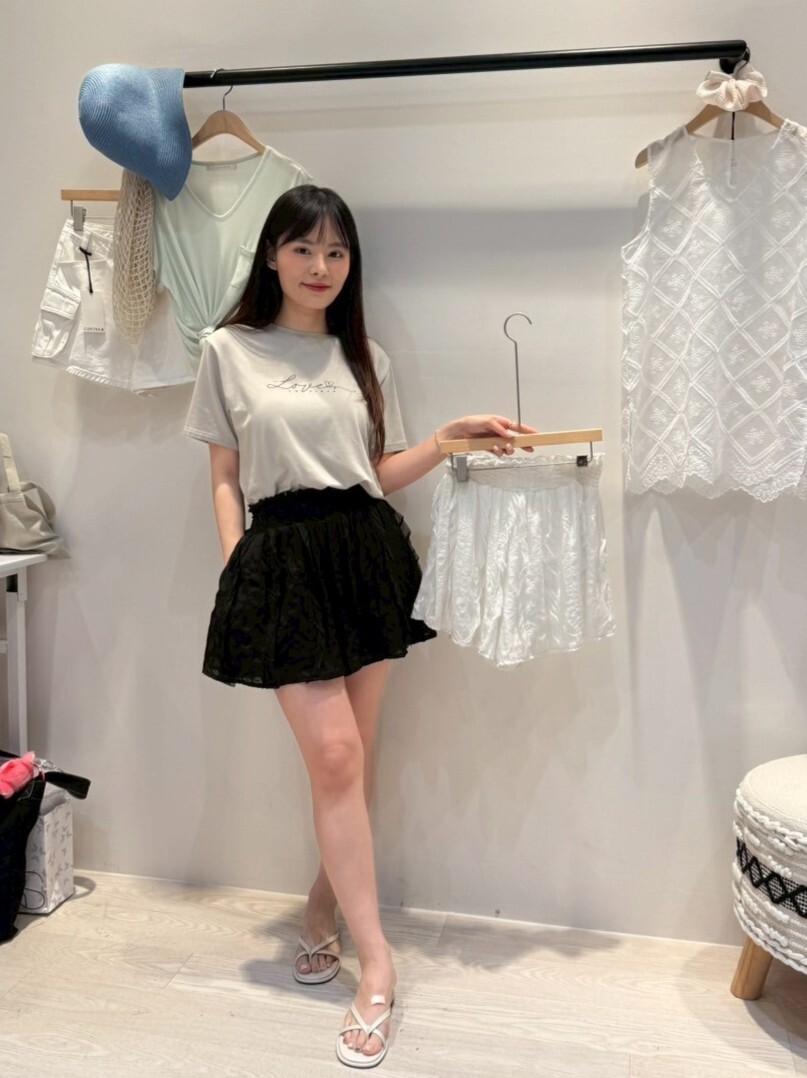 CP4024 Miu里Miu氣的層次小褲裙