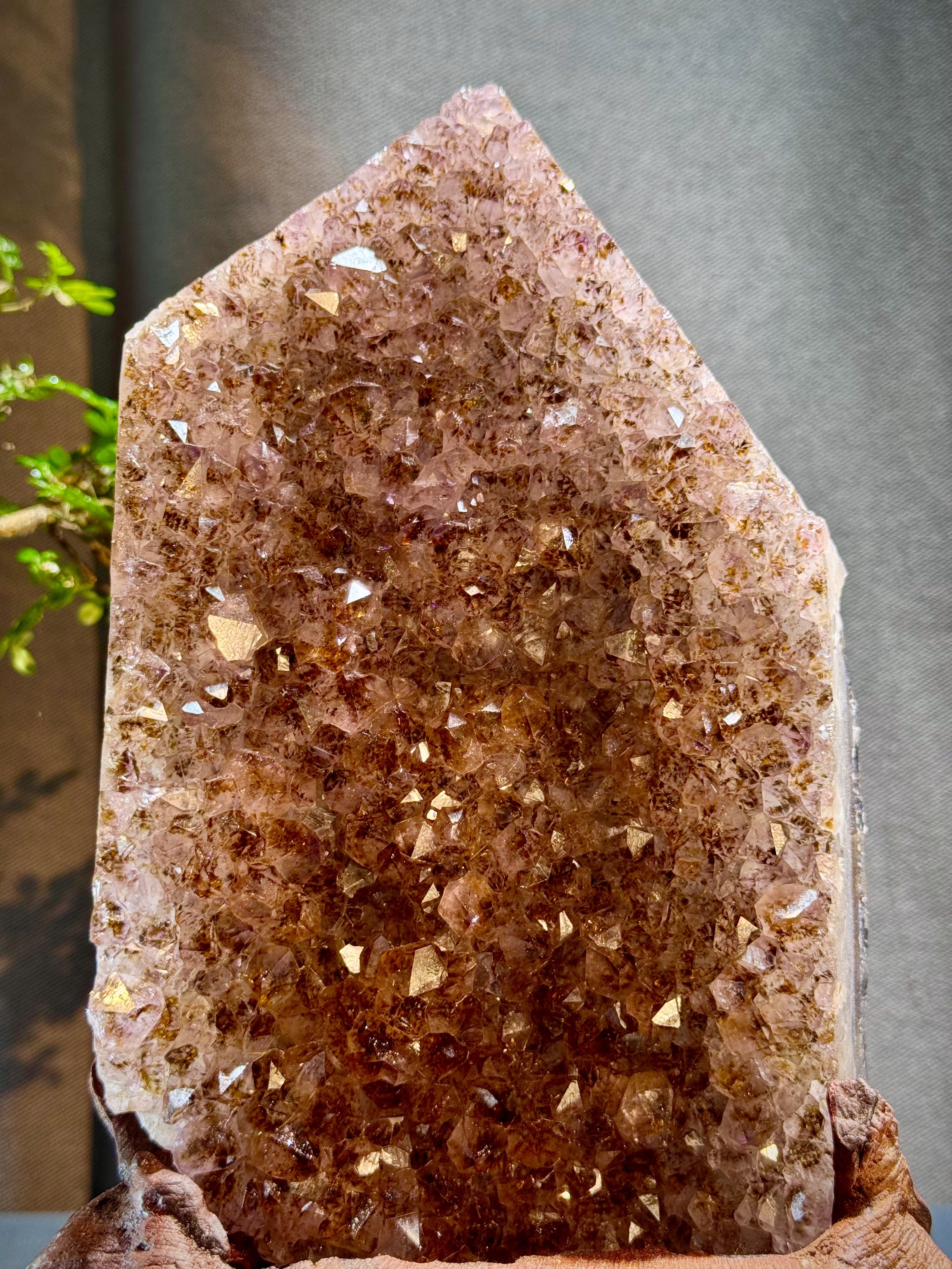 頂級紫鈦水晶簇擺件 5609