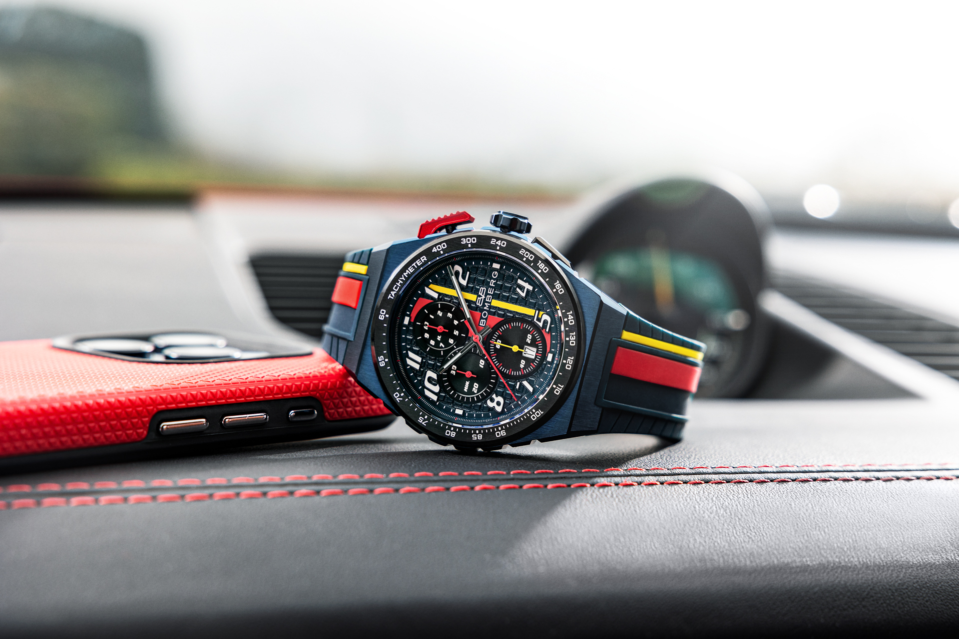 Bomberg, 炸彈錶,APEX 系列, APEX RB,午夜傳奇計時碼錶,賽車計時碼錶,電光藍,NT42CHPBL.01-4.12