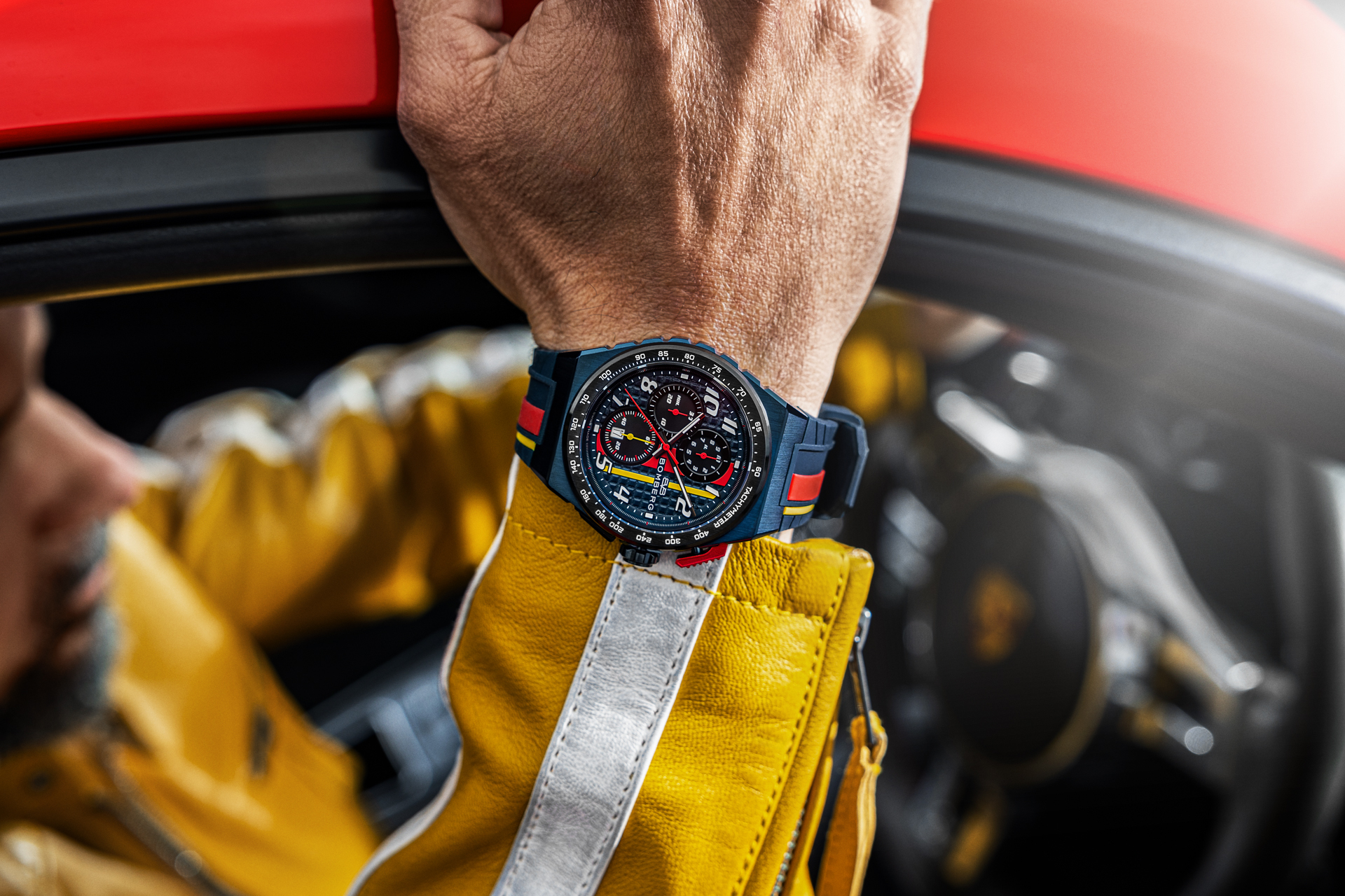 Bomberg, 炸彈錶,APEX 系列, APEX RB,午夜傳奇計時碼錶,賽車計時碼錶,電光藍,NT42CHPBL.01-4.12