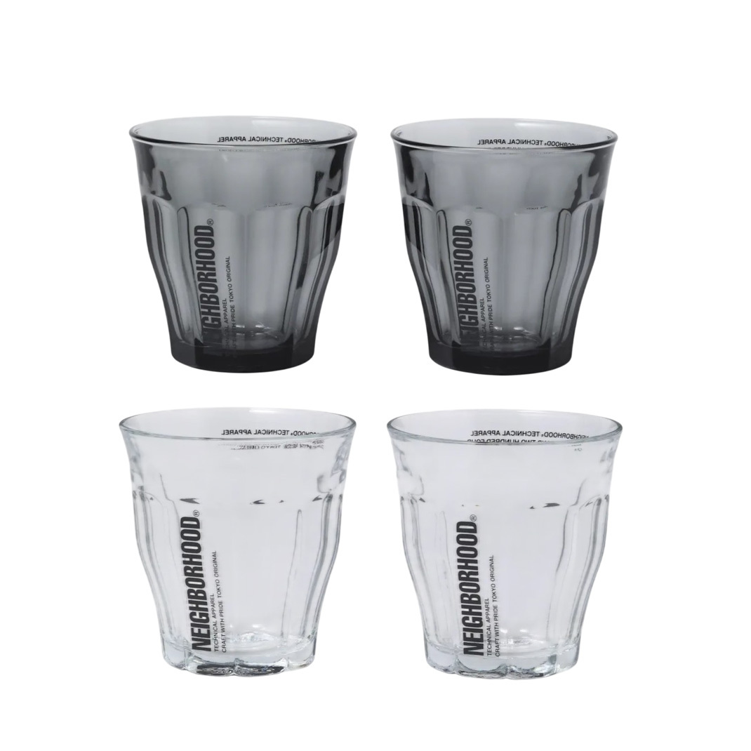新品 NEIGHBORHOOD LOGO DURALEX GLASS SET Neighborhood Logo Duralex Glass Set – Extra Butter