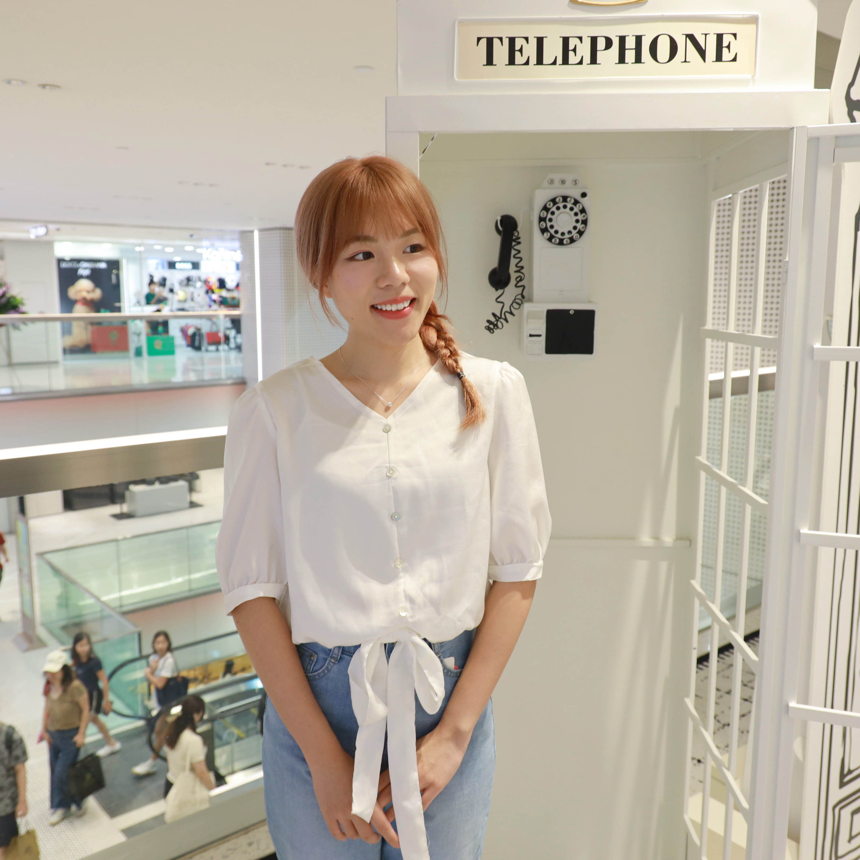 ||TOP576|| 兩著滑料蝴蝶結Blouse