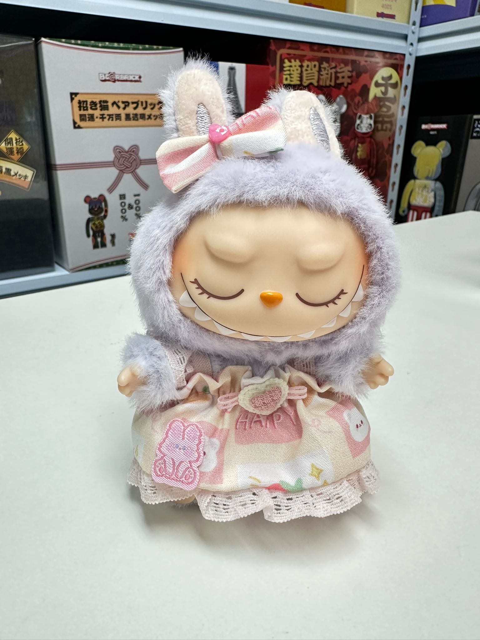 Doll Outfit Fashion F44 - Pink Dress with Ribbon