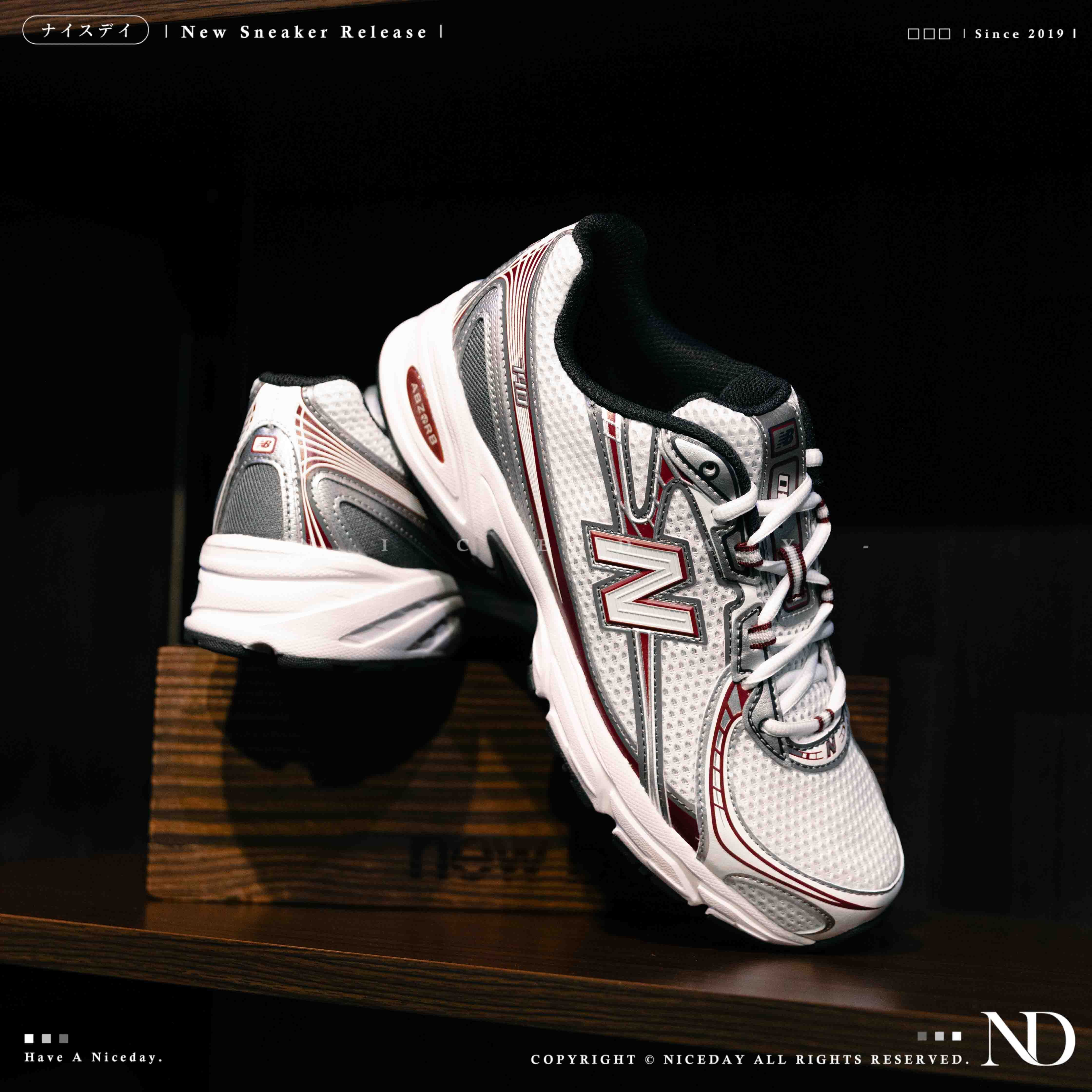 NICEDAY 現貨 New Balance 740 酒紅 白銀酒紅 深紅 復古 Y2K 紅 白 網眼 透氣 U740RD2