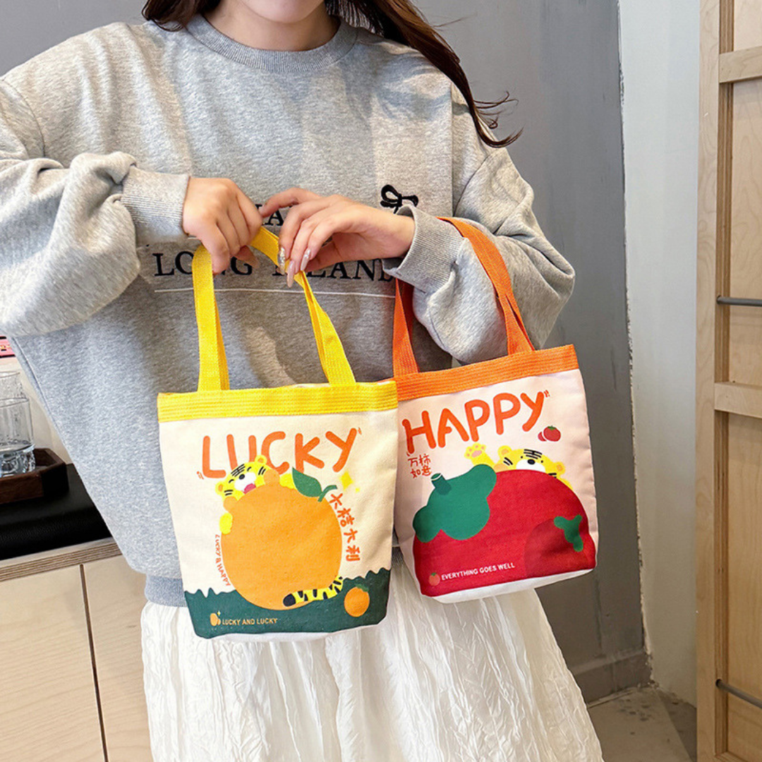 插畫圖繽紛手提包