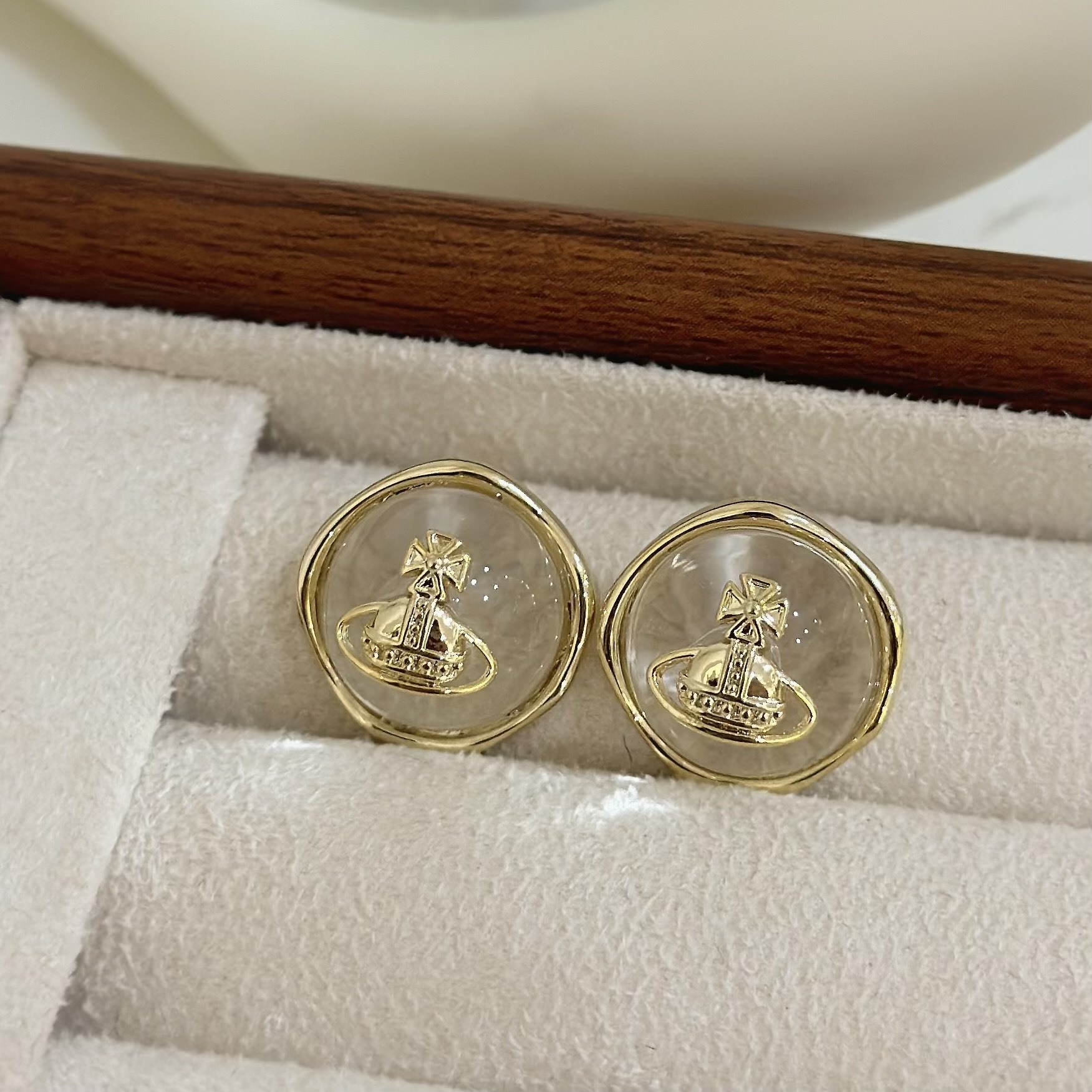 B336金邊透光星球耳針