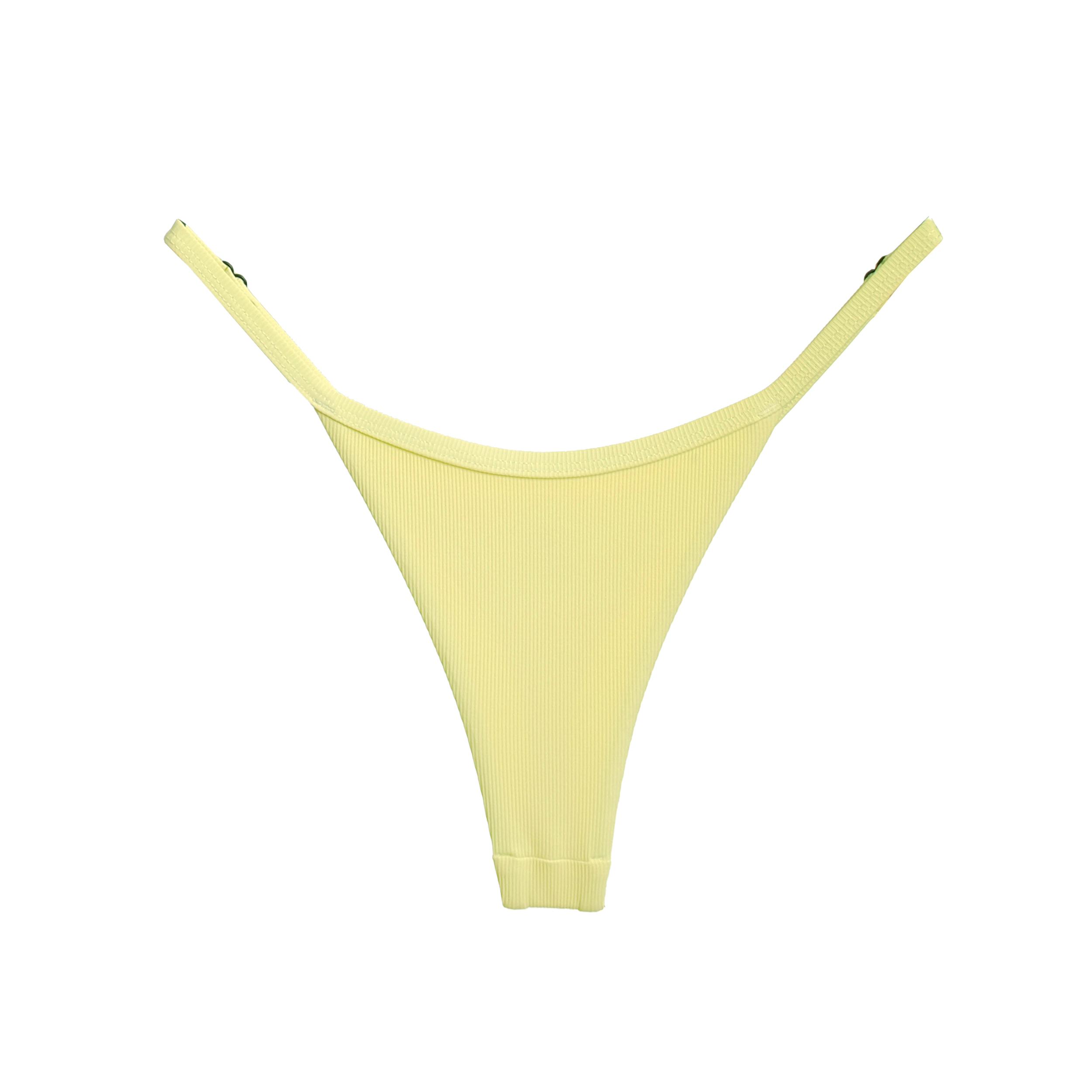 【羅紋美乃滋黃】SUNNY 極細日曬丁字泳褲