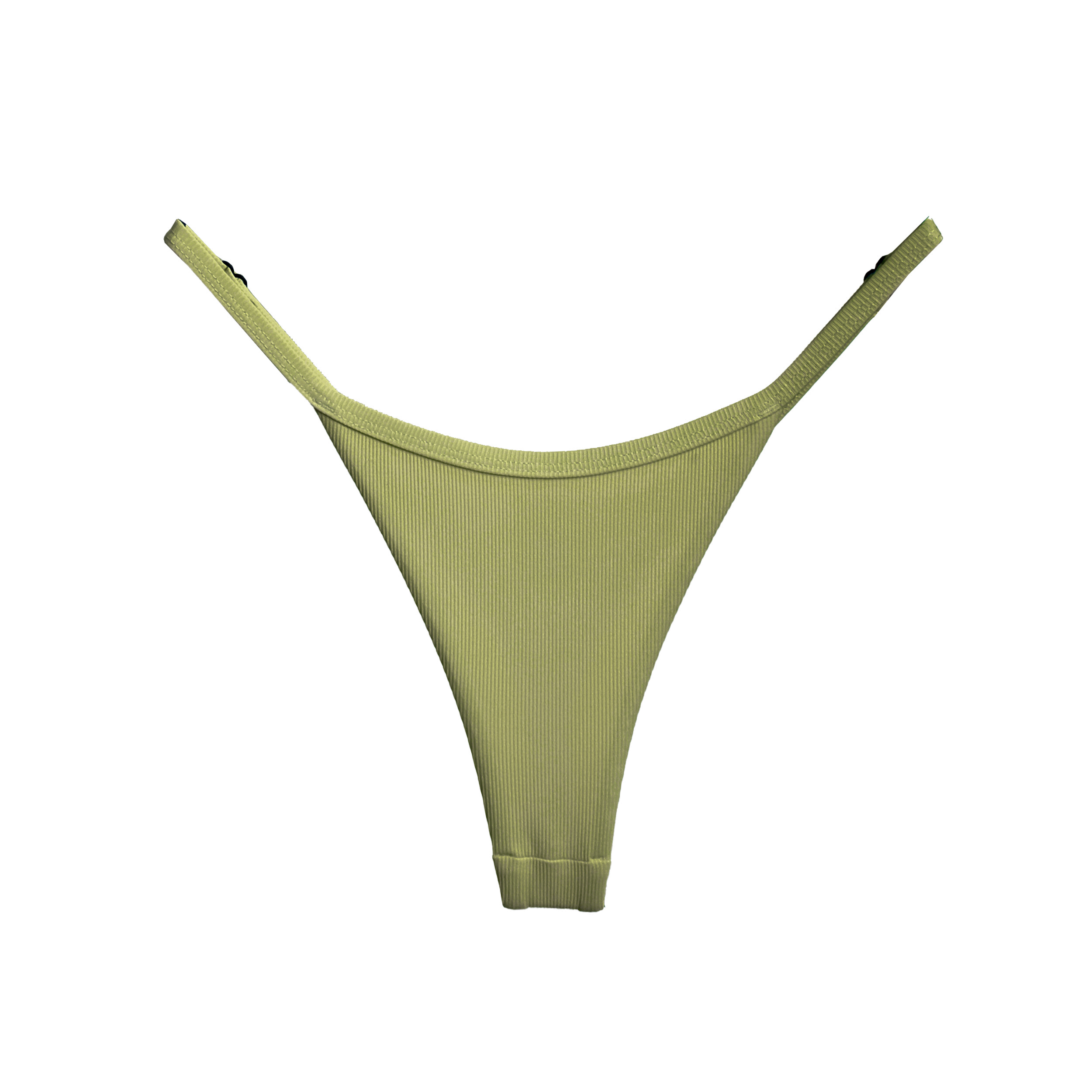 【羅紋迷霧綠】SUNNY 極細日曬丁字泳褲