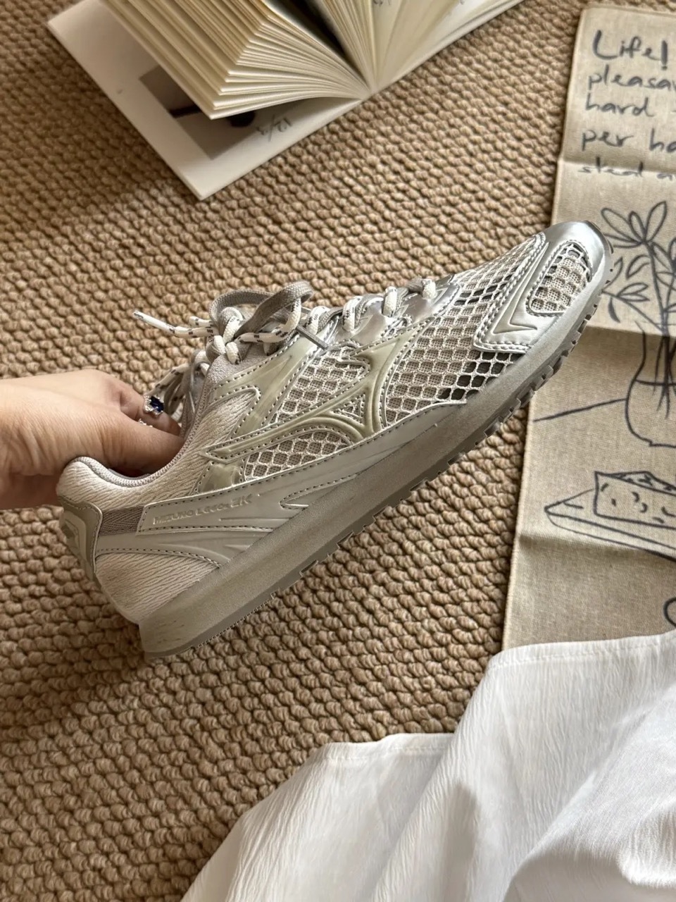 MIZUNO LG 60S 2K 流光銀 銀奶油 復古 仿舊底 金銀色 網布 男女鞋 D1GH242108 / 預購