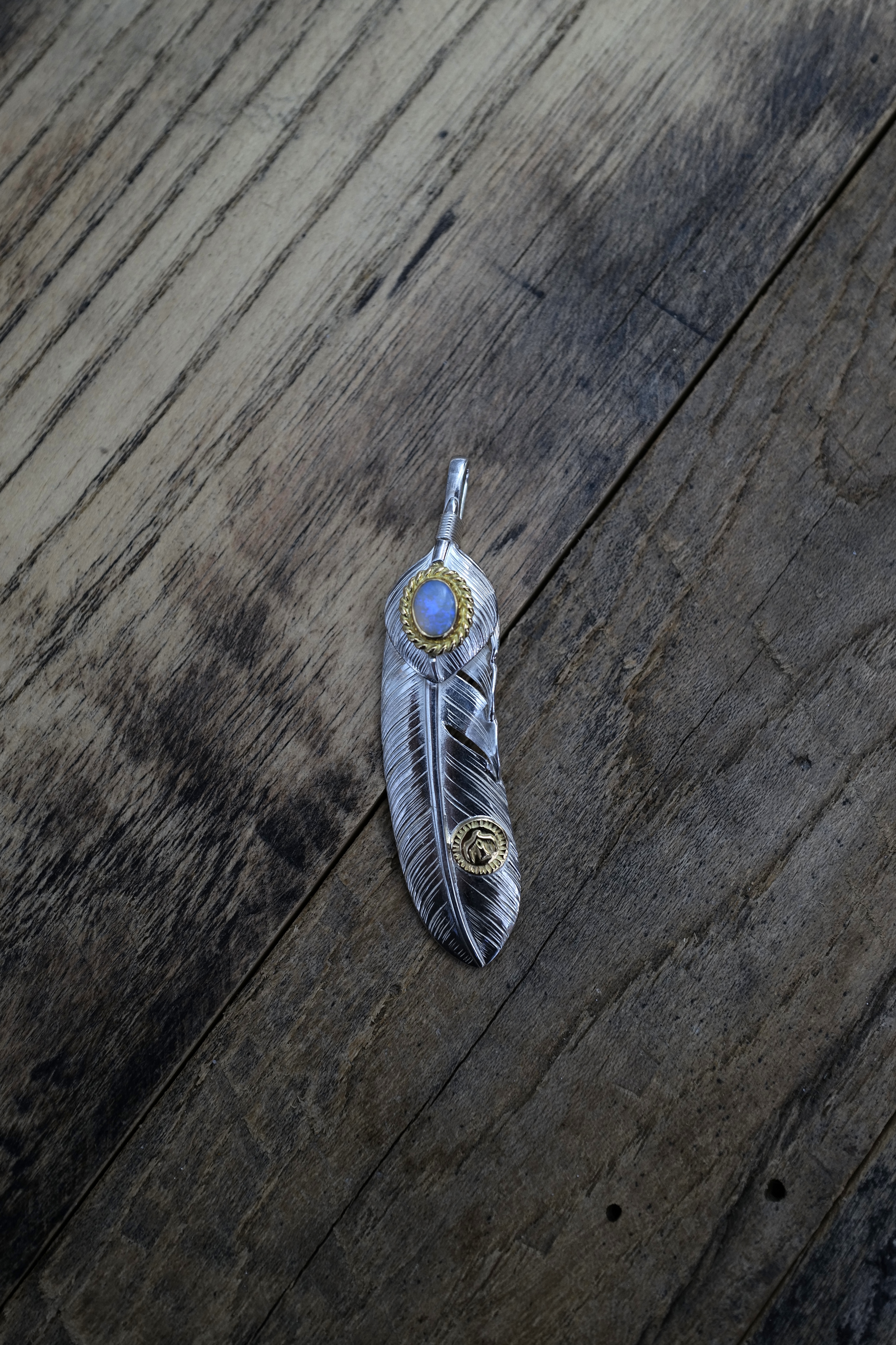 上銀金繩Opal 點金羽毛 L*