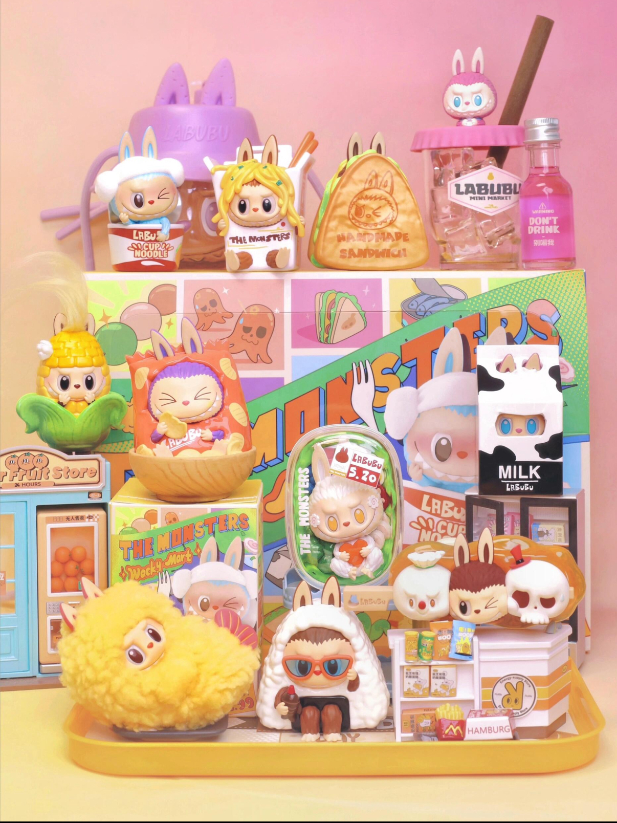 泡泡瑪特 The Monsters Labubu 怪味便利店系列盲盒12+1款 拉布布 炸蝦 公仔 擺設/預購(任買兩件711免運)