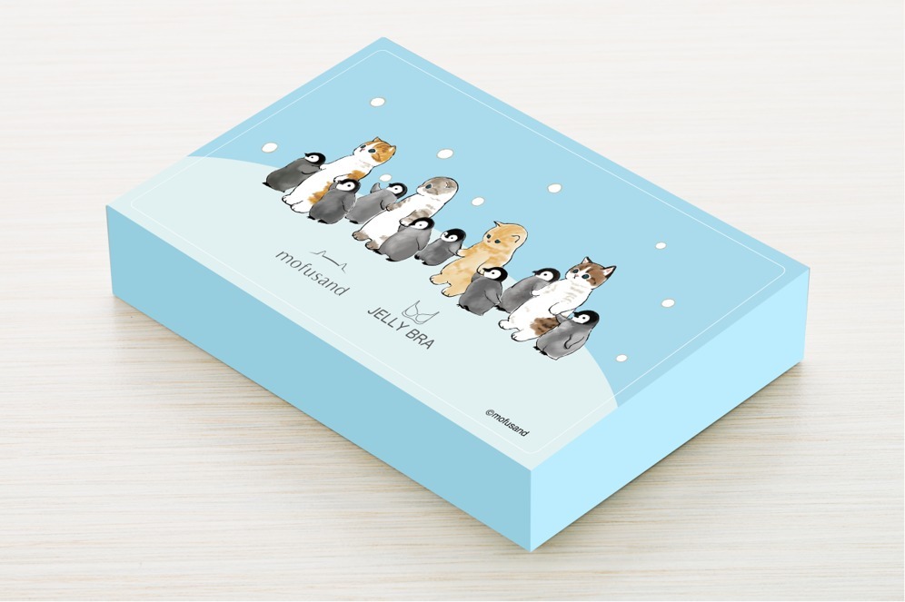 Mofusand得 意 企 鵝 Jelly Multi way Bra套 裝 『Fashion 配搭首選』Wireless Jelly Multi-way Detachable Strap Bra Set (原裝配色肩帶 + 印花肩帶)套裝