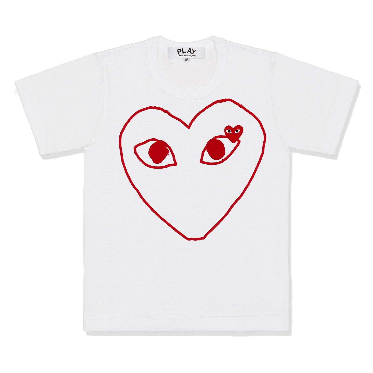『代購商品』COMME des GARCONS Short PLAY Printed Heart Tee 川久保玲 線條 愛心 短T