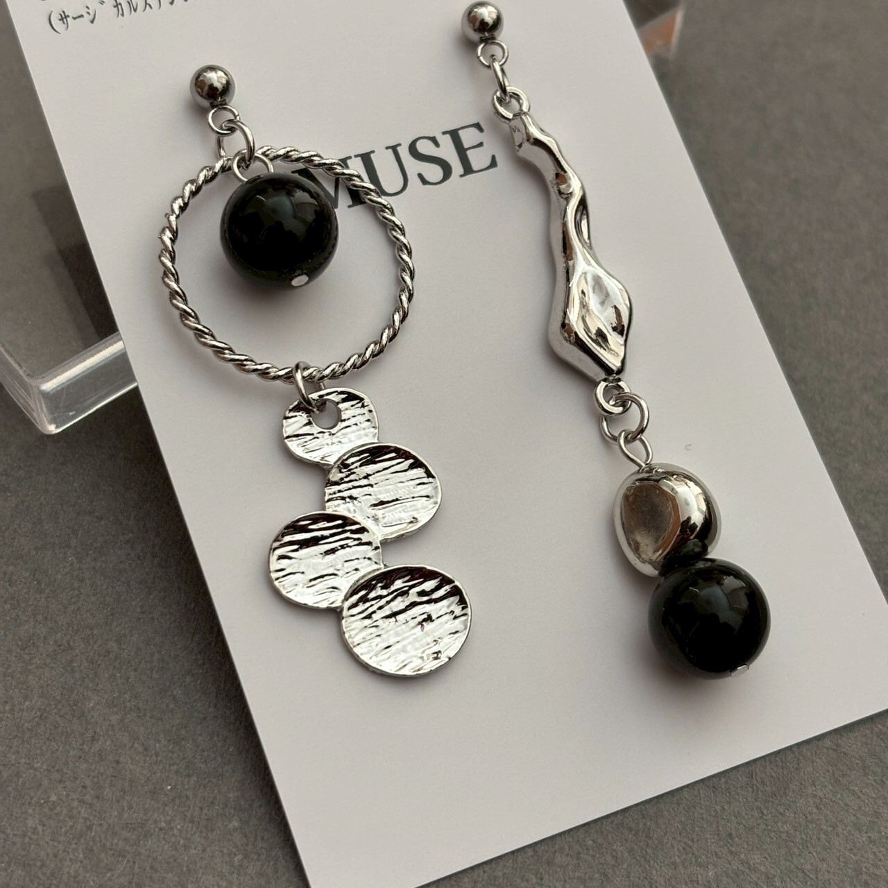 [MUSE] 個性不對稱設計耳環 | 耳針 | NO.42