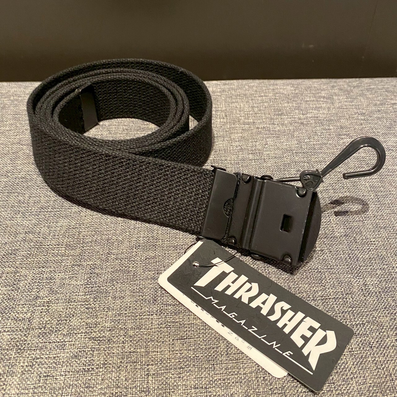 Thrasher-Thr-016 火焰帆布皮帶