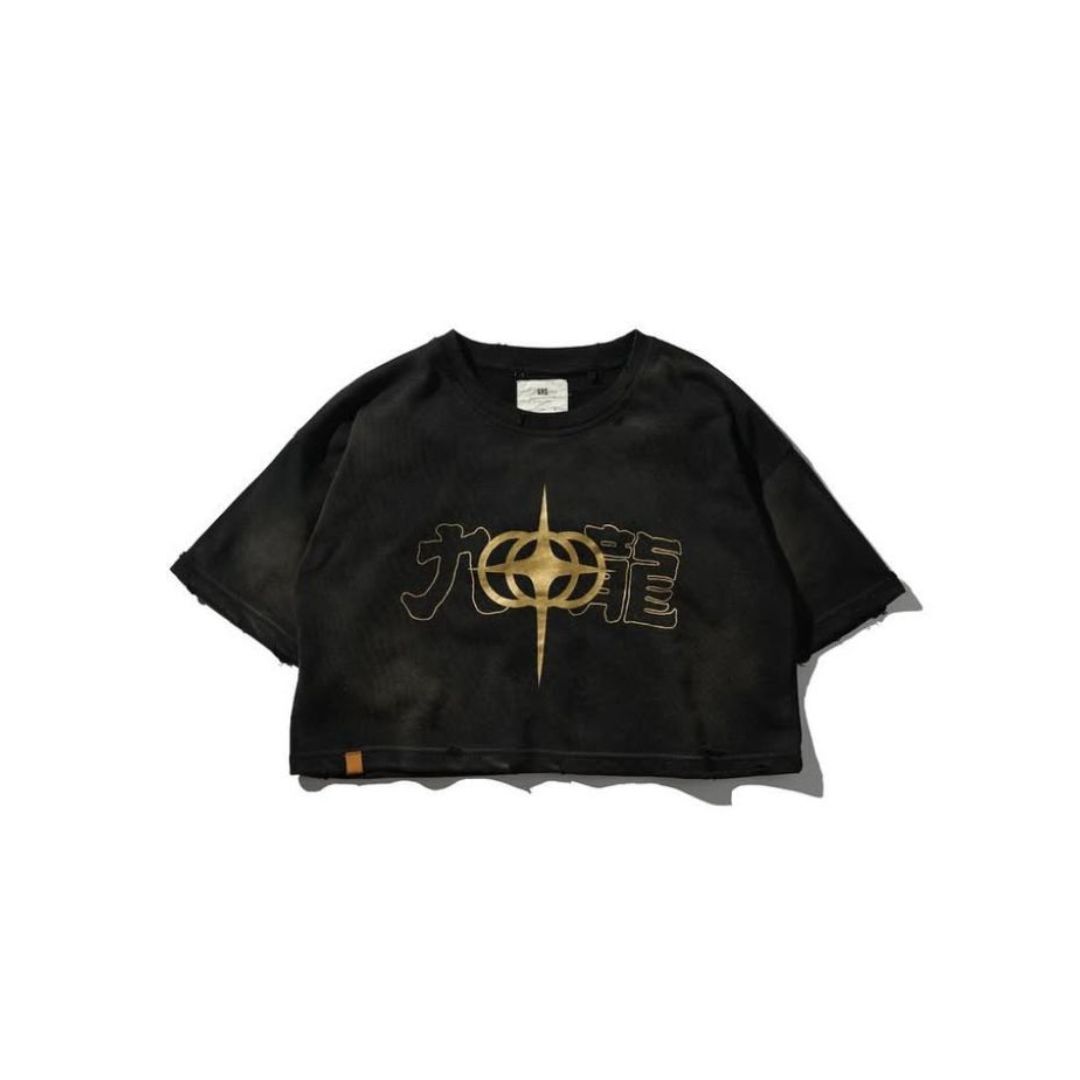 GRS x Triplet M Distressed ”Kowloon“ SS Cropped Sweat Top