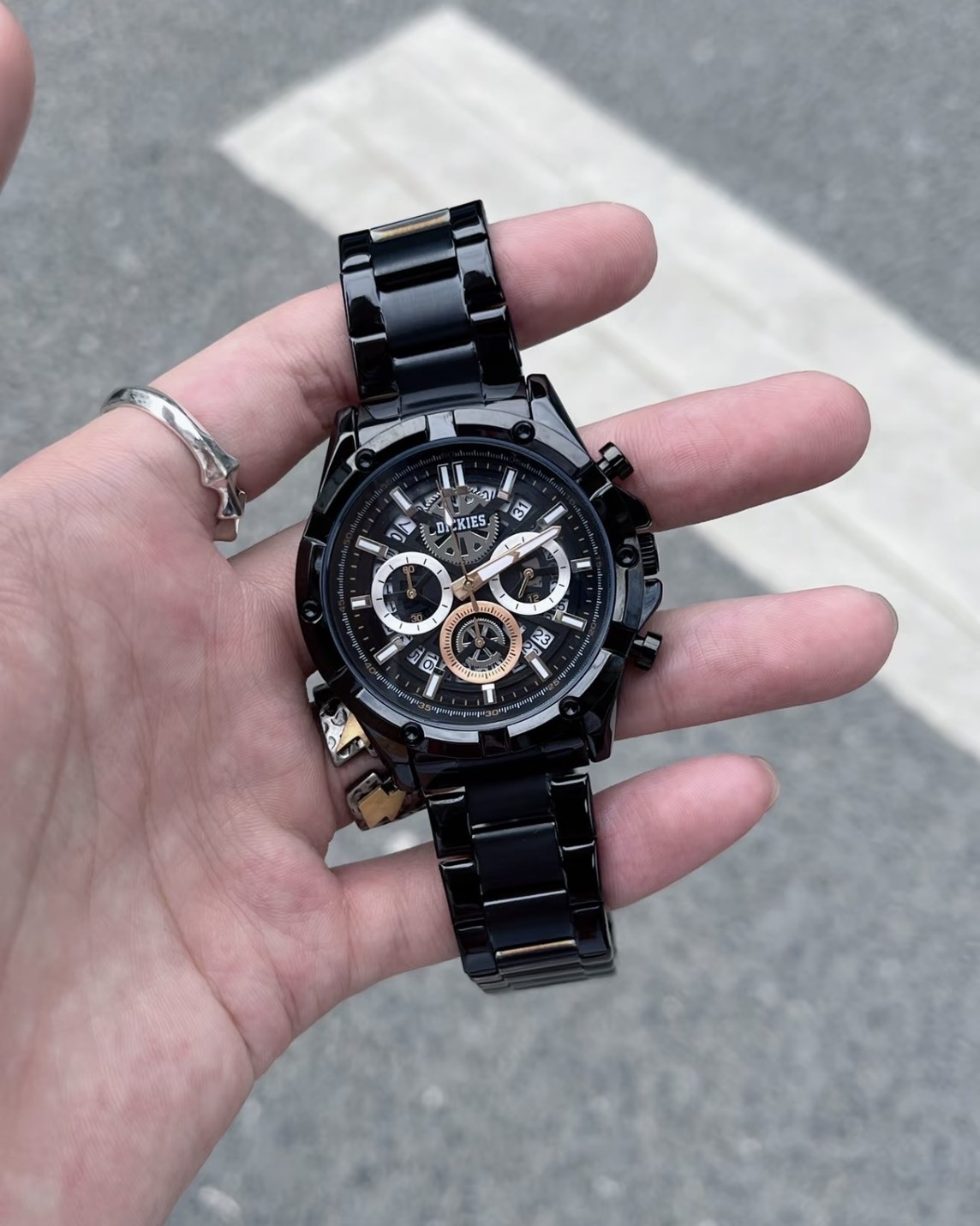 <限量代購>Dickies 銀河系列 石英機芯 三眼 鋼錶帶 手錶