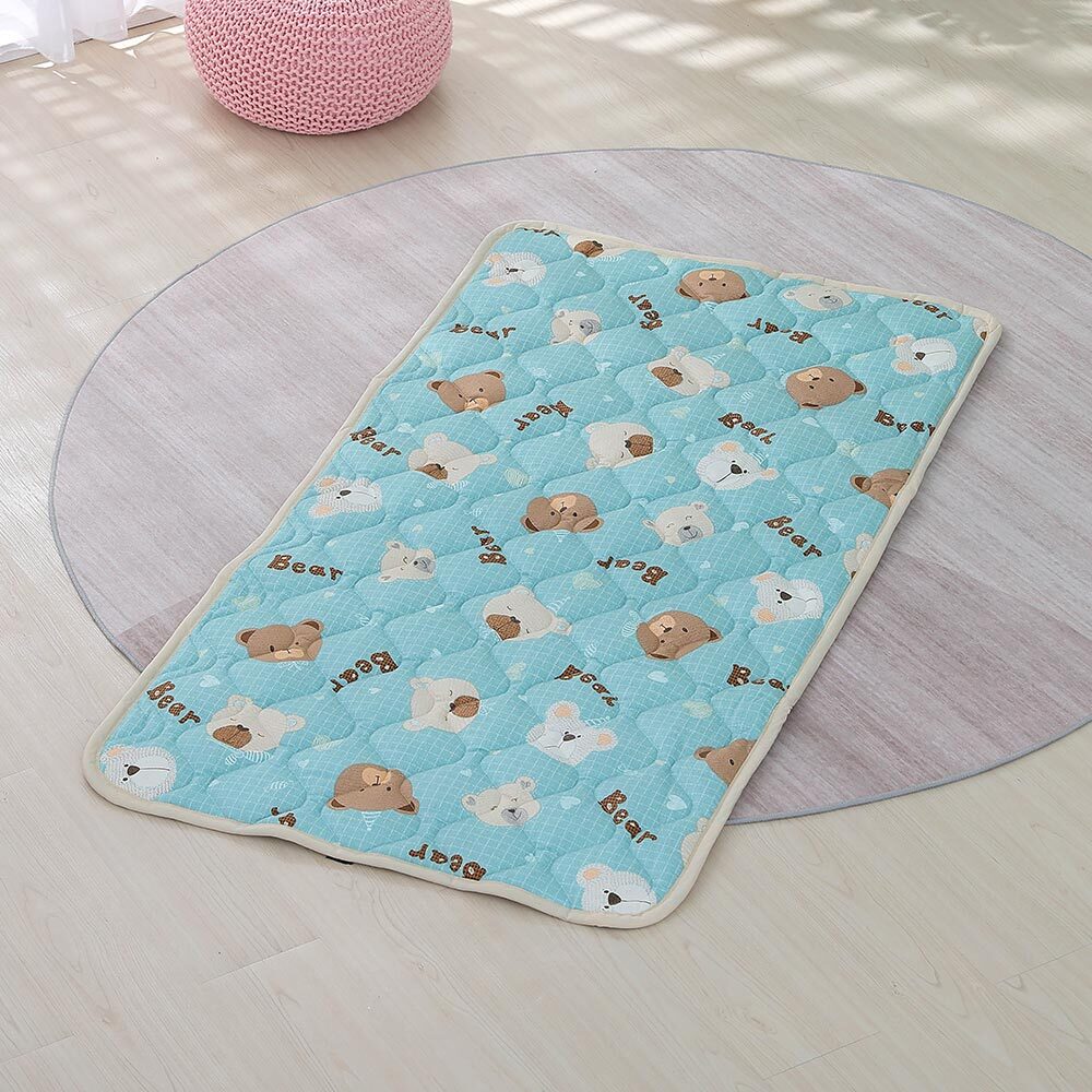 兒童抗菌防蹣三件式睡袋｜2216 麻吉熊藍