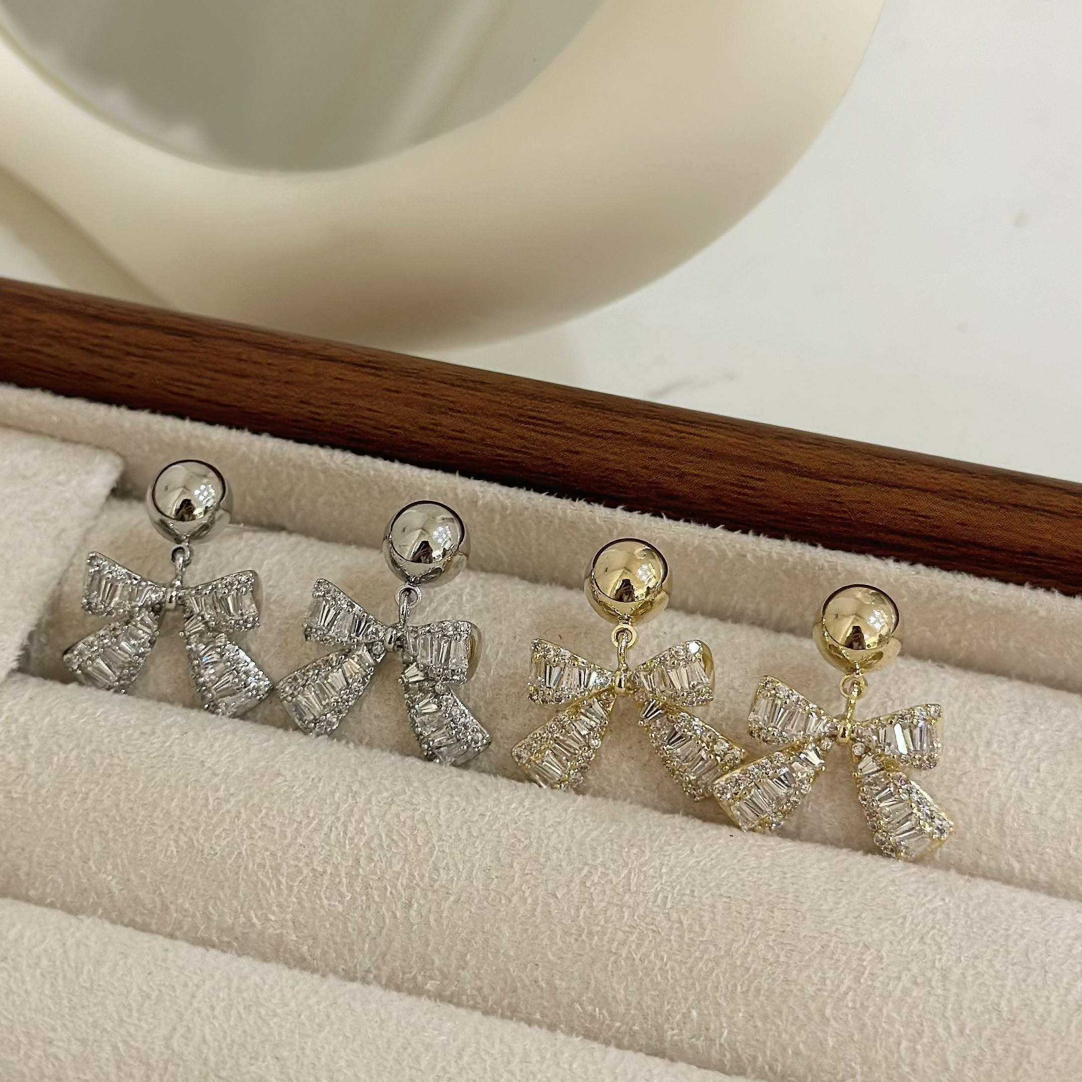 B387鋯石蝴蝶結垂吊