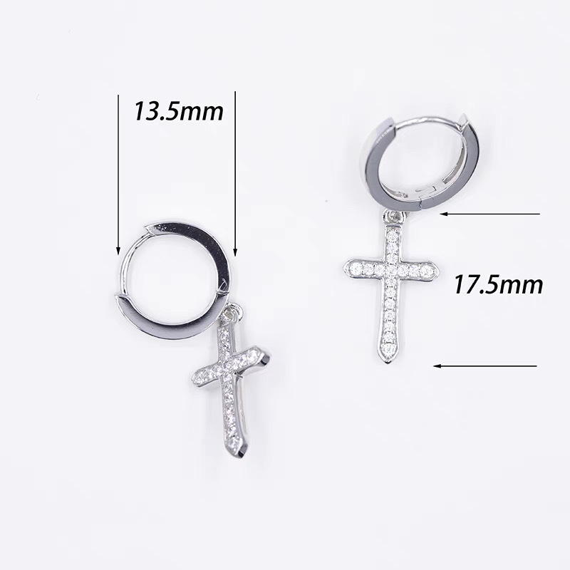 WBJ訂製珠寶 垂釣十字架耳環