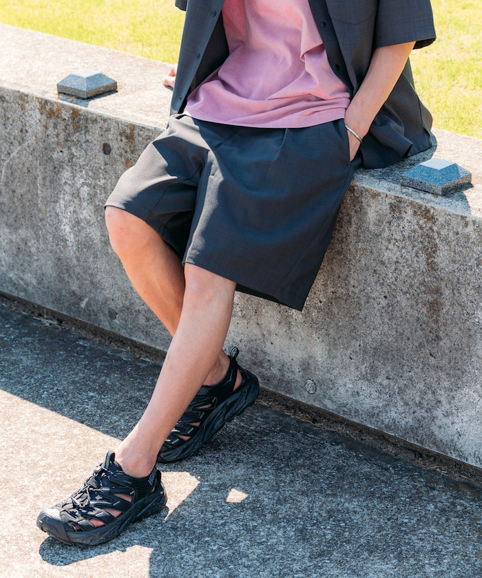 日系涼感亞麻風機能短褲