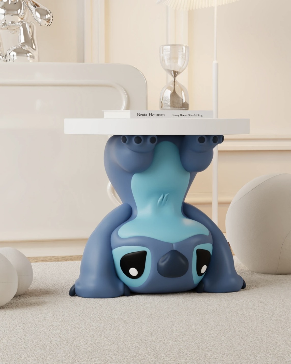 倒立史迪奇茶几邊桌擺件🌟家居收納 床頭櫃置物桌💙