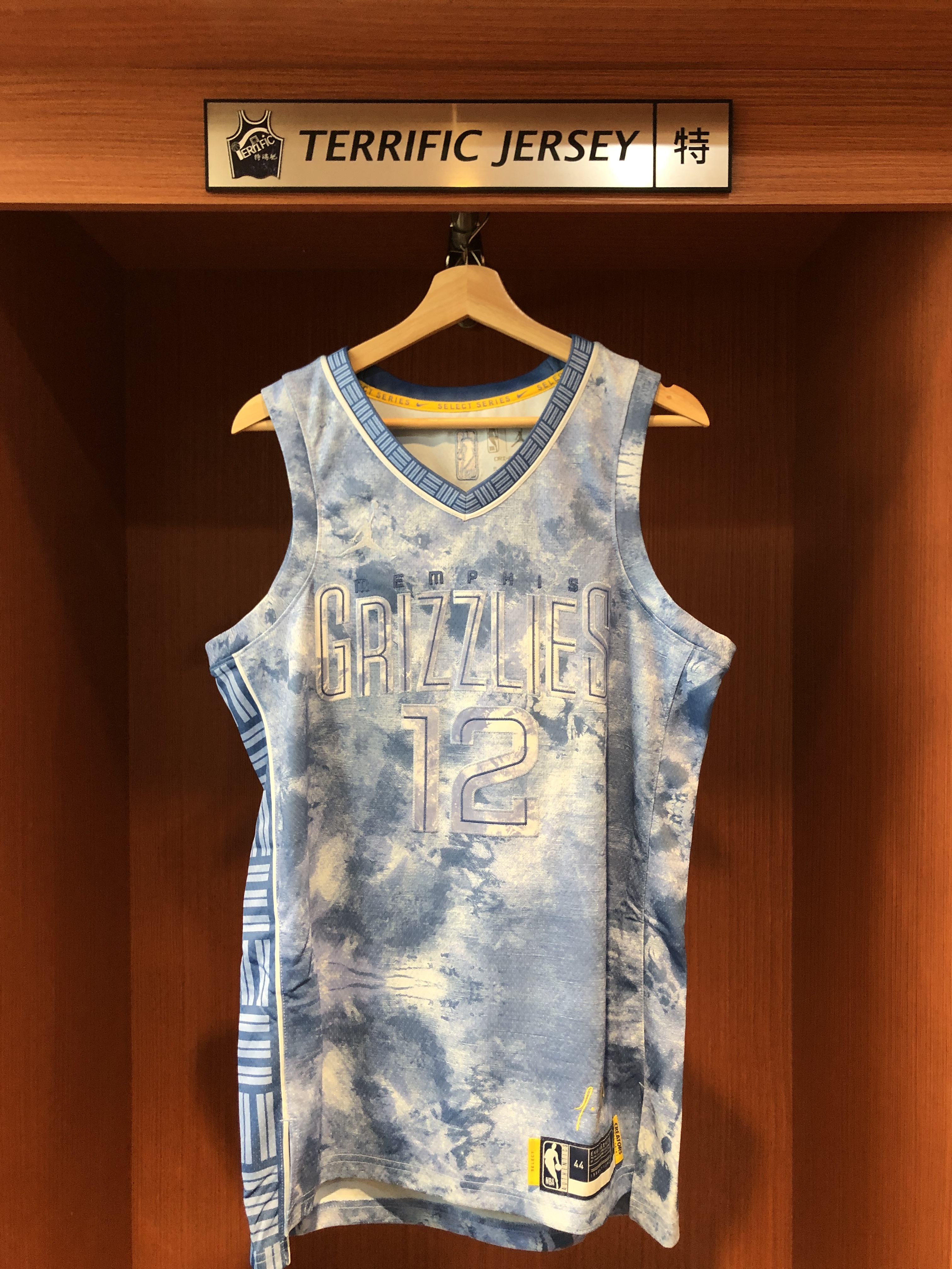 NBA球衣 Ja Morant 曼菲斯灰熊 MVP黑 水藍大理石 Select Nike Swingman 球迷版 電繡 全新