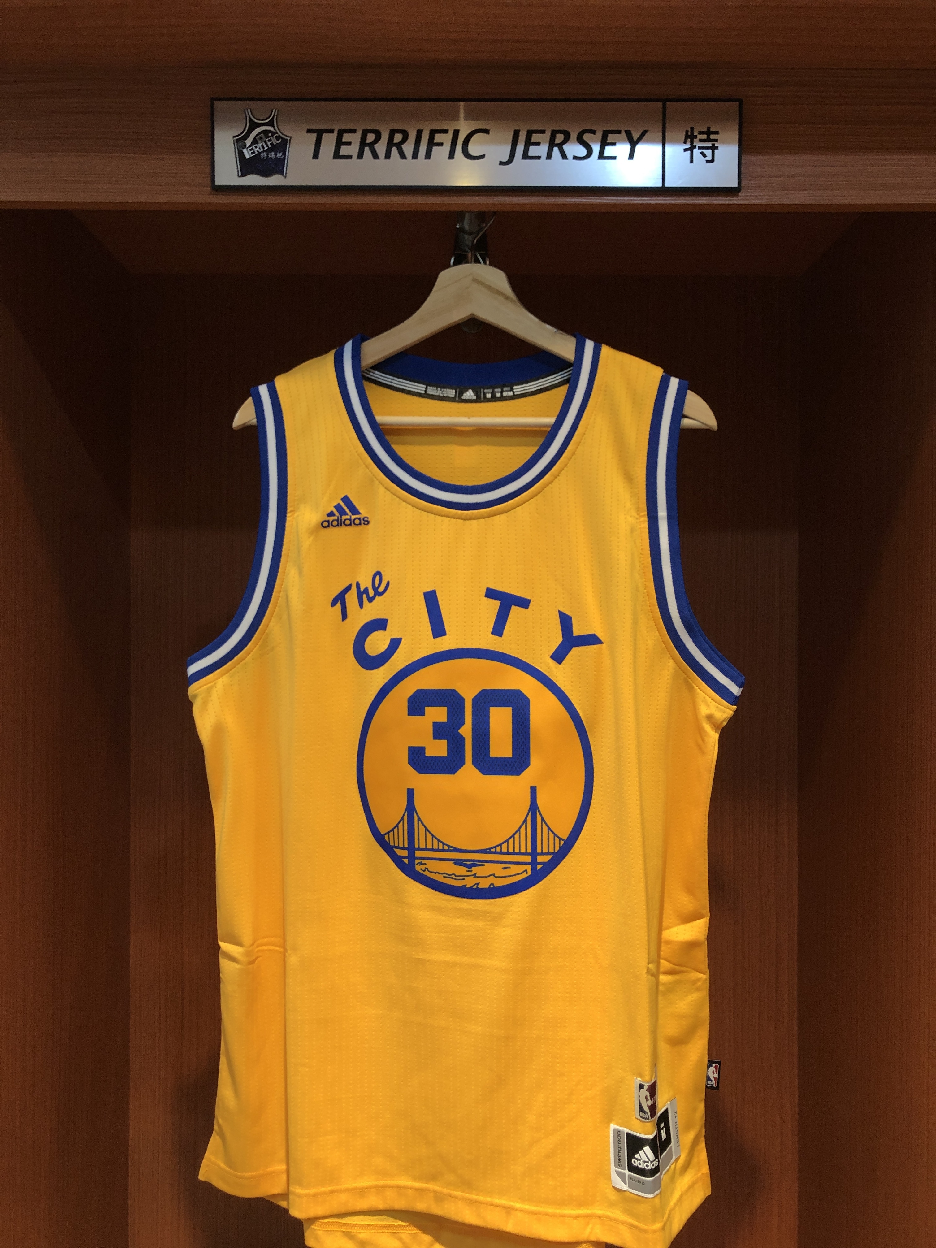 NBA球衣 Stephen Curry 金州勇士 復古黃 黃大橋 Adidas Swingman 球迷版 熱轉印 全新