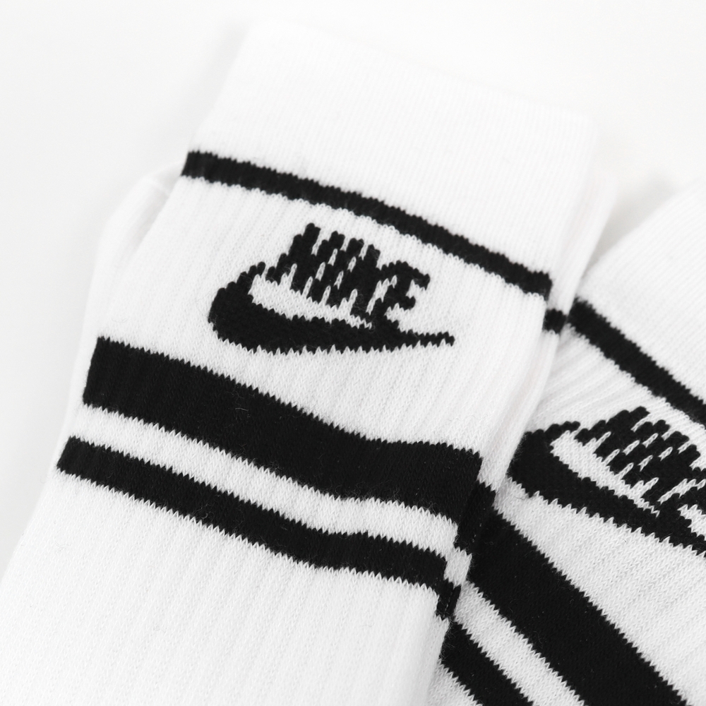 Nike 襪子 Everyday Essential Crew Socks 男女款 黑白 中筒襪 三雙入 DX5089-103