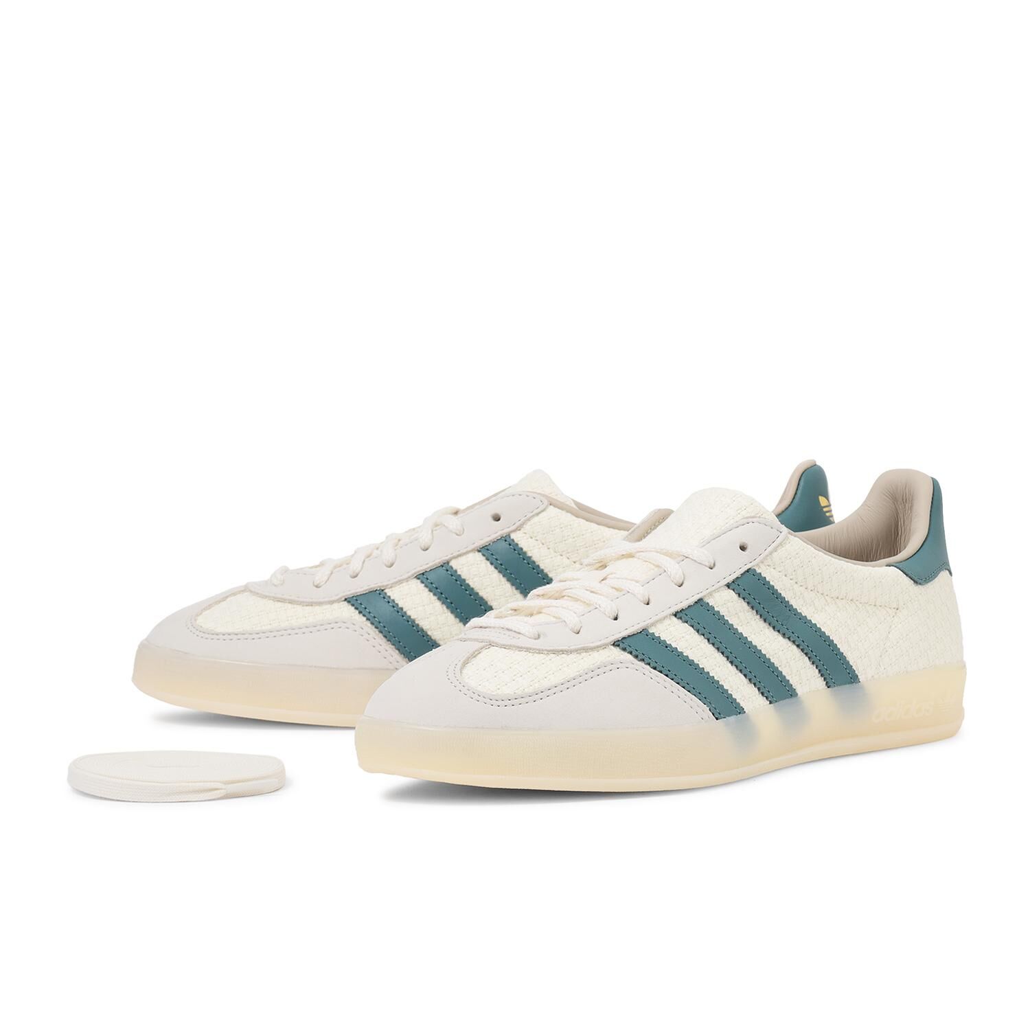 Adidas Originals Gazelle Indoor 日本限定 奶油白綠 編織 網孔 男女 復古鞋 JR3837