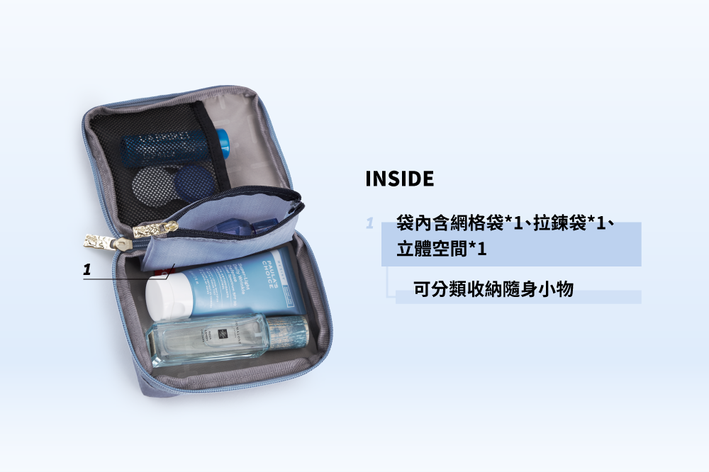 satana-Soldier 旅行盥洗包-沁心藍-SOS3105-202