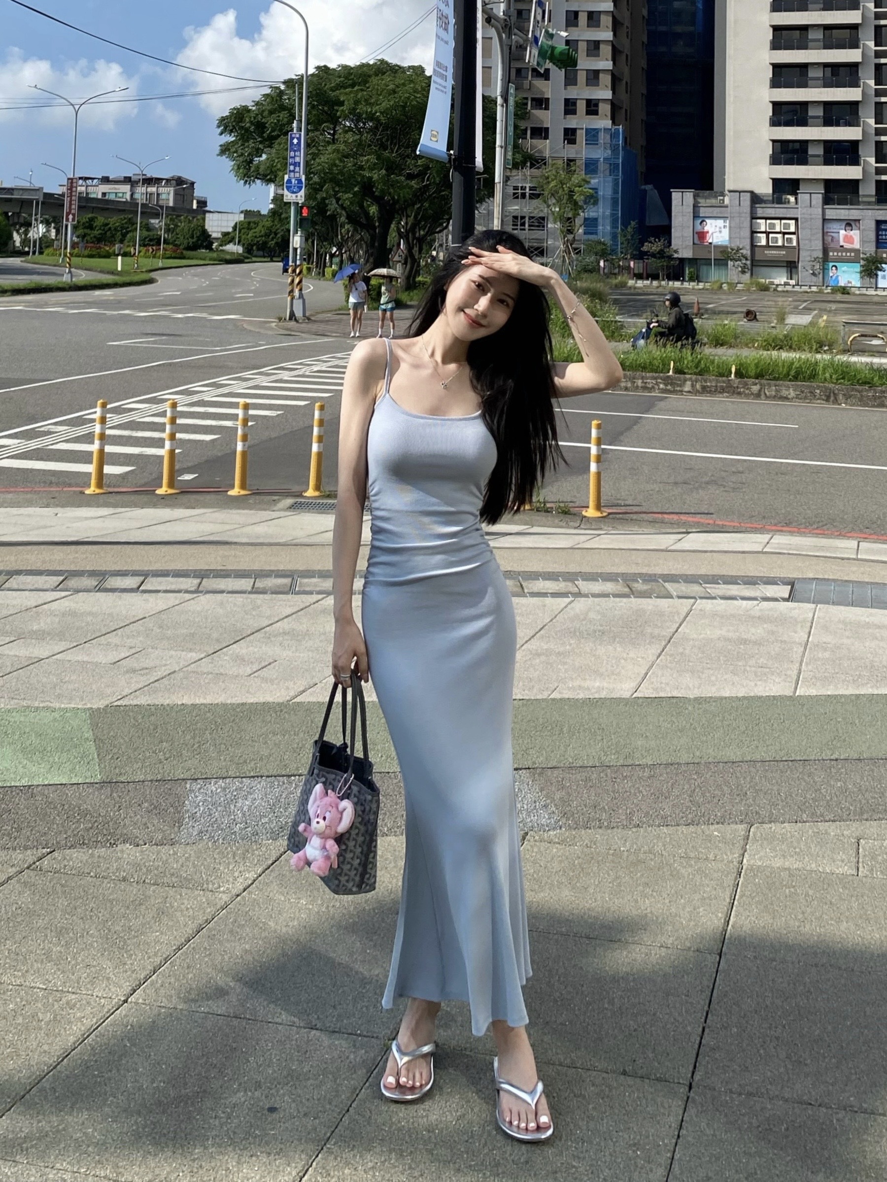 𝐂𝐡𝐢𝐞𝐬𝐭𝐮𝐝𝐢𝐨訂製·美胸抓皺魚尾連身裙/寶寶藍