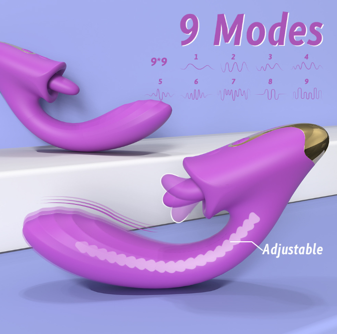 〔自由調節〕龍骨舌舔震動器