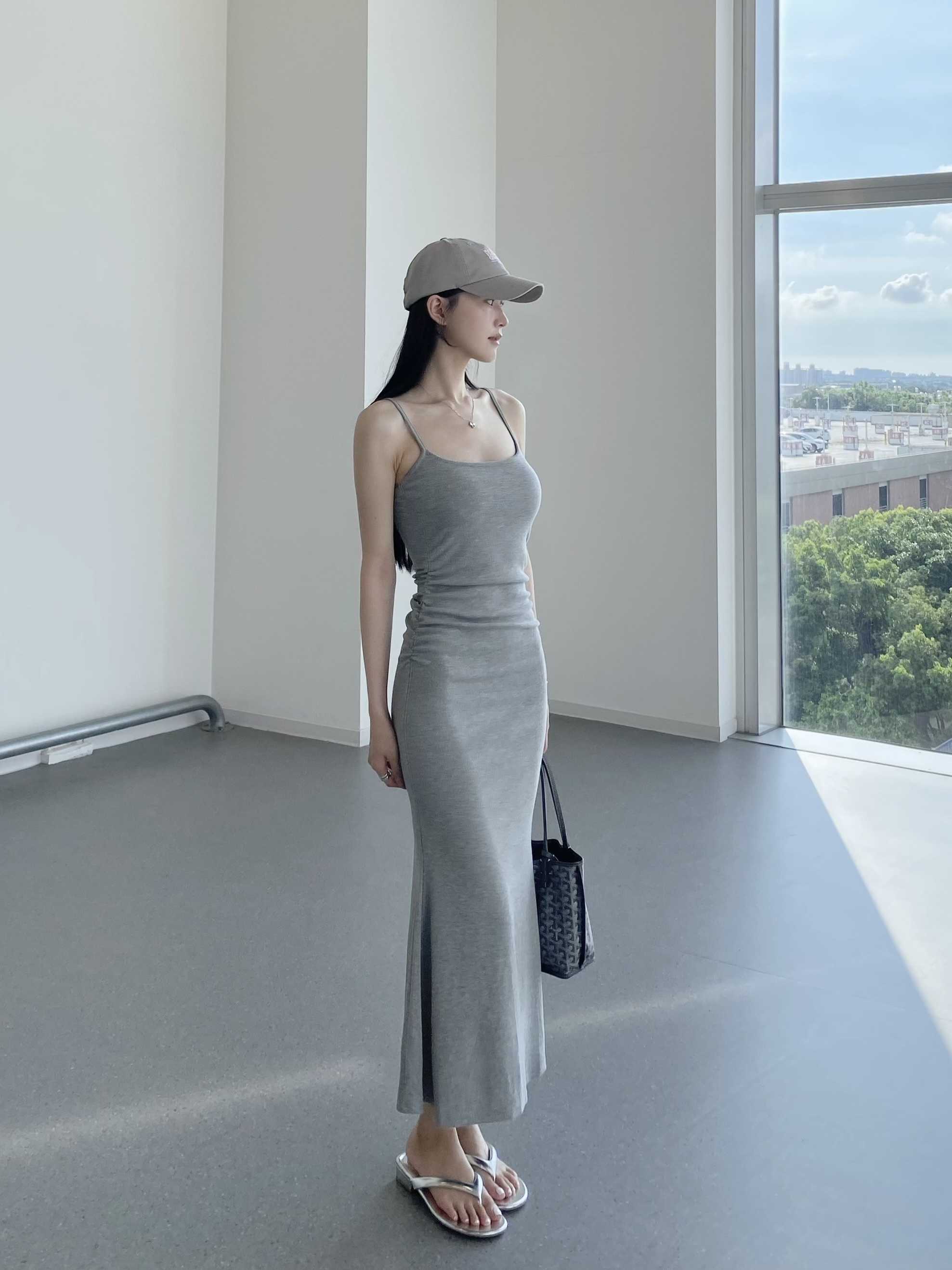 𝐂𝐡𝐢𝐞𝐬𝐭𝐮𝐝𝐢𝐨訂製·美胸抓皺魚尾連身裙/灰色