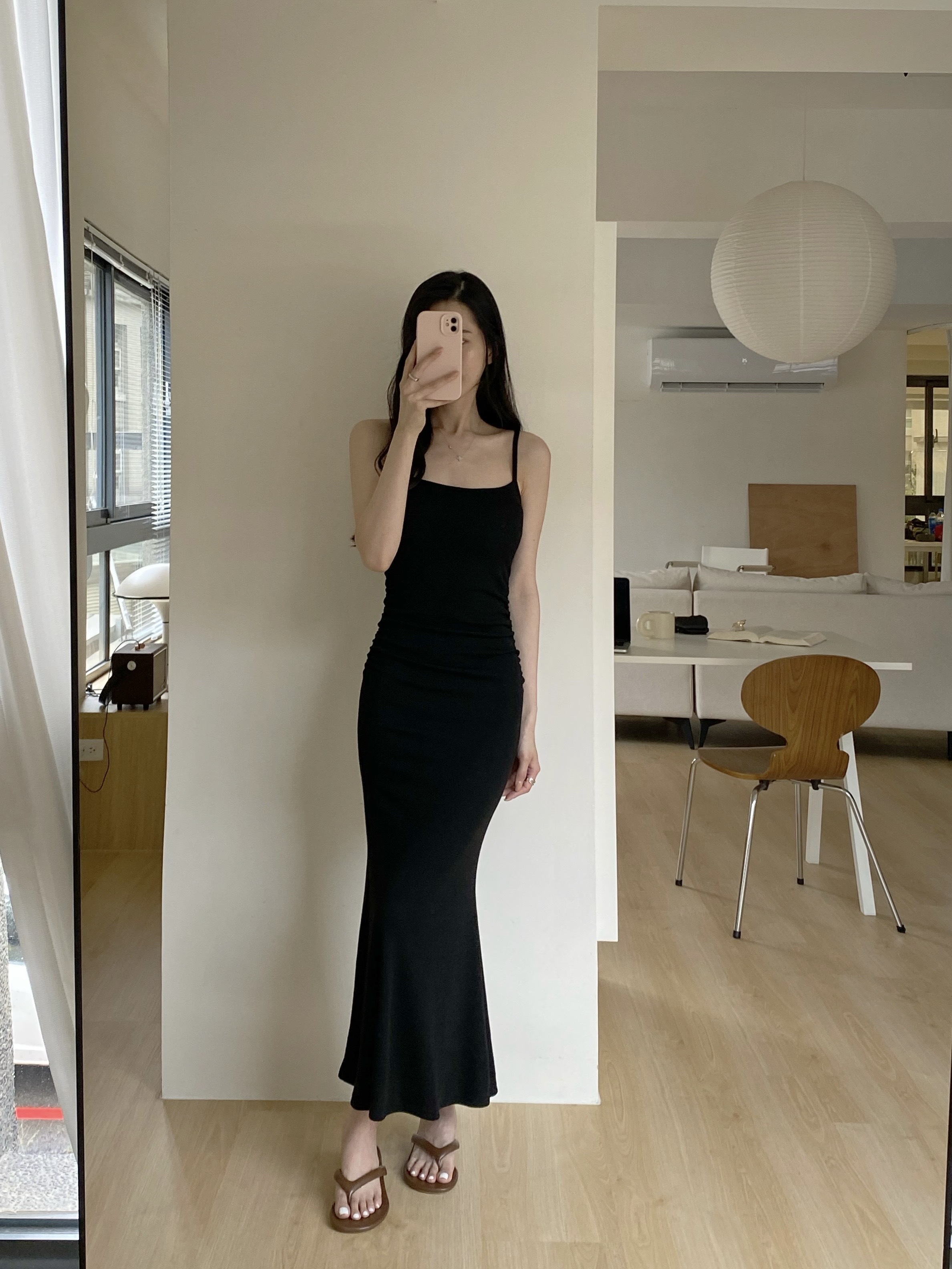 𝐂𝐡𝐢𝐞𝐬𝐭𝐮𝐝𝐢𝐨訂製·美胸抓皺魚尾連身裙/黑色