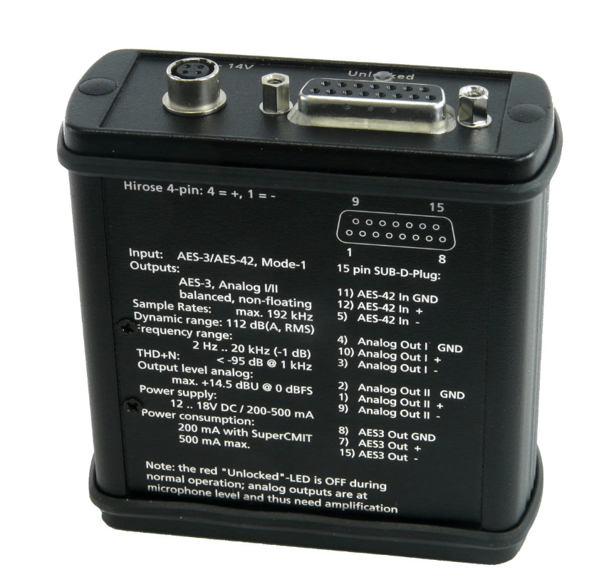 Schoeps Mini-DA42 AES42 Powering Box with digital and analog outputs