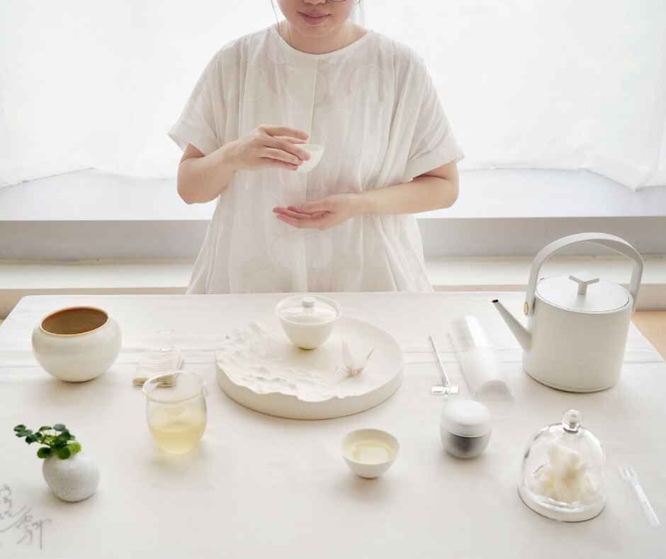 中級茶藝師課程學生嚴子欣的茶席設計作品 — 瑜茶舍