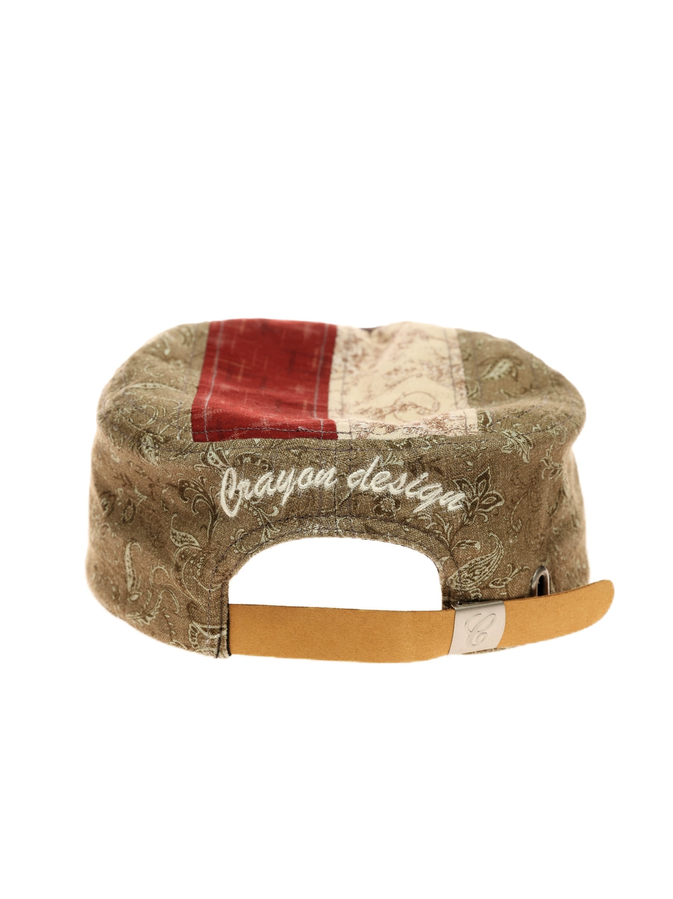 6cRAyon Pillbox Cap 復古拼接古布藥盒帽