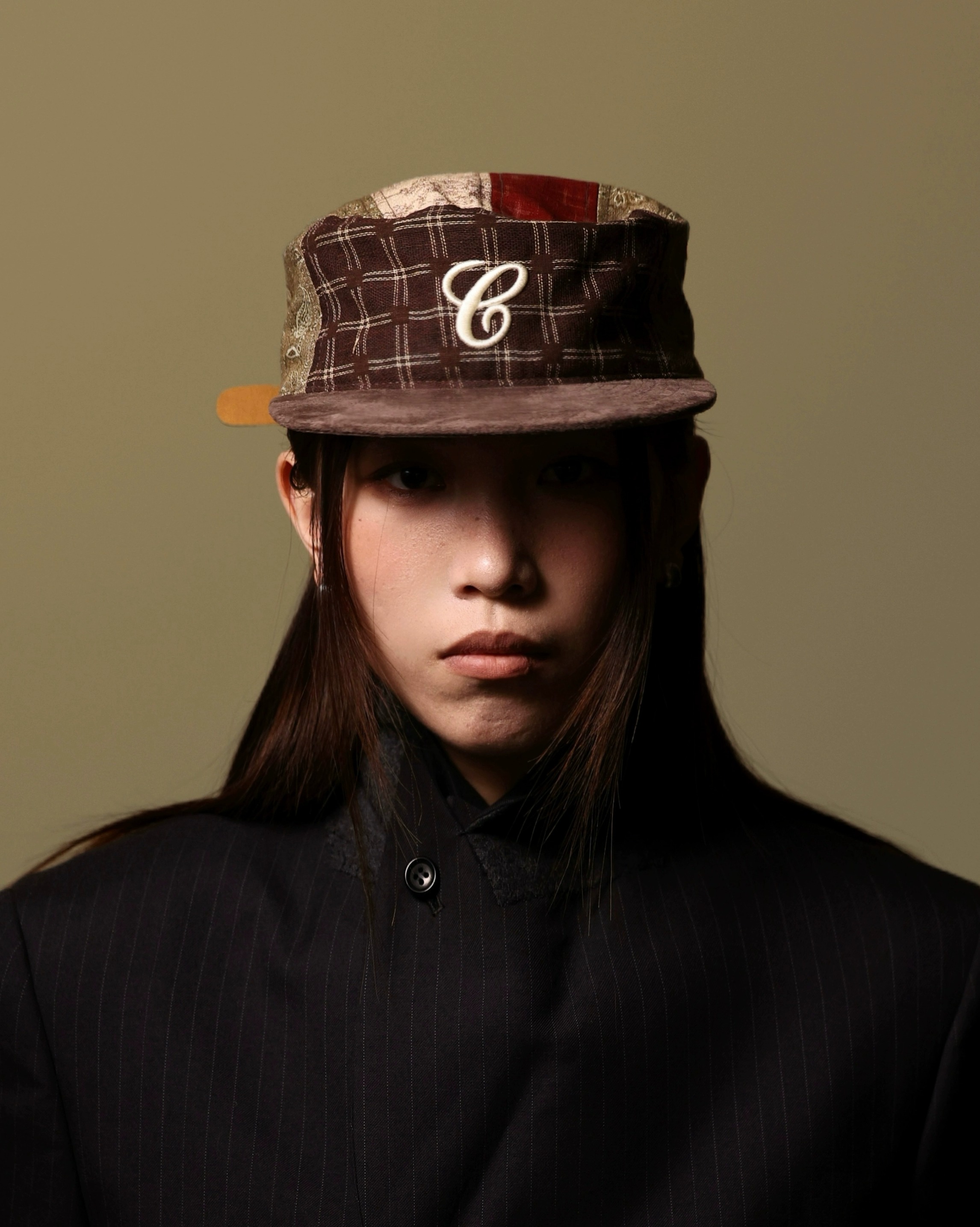 6cRAyon Pillbox Cap Vintage Pacthwork