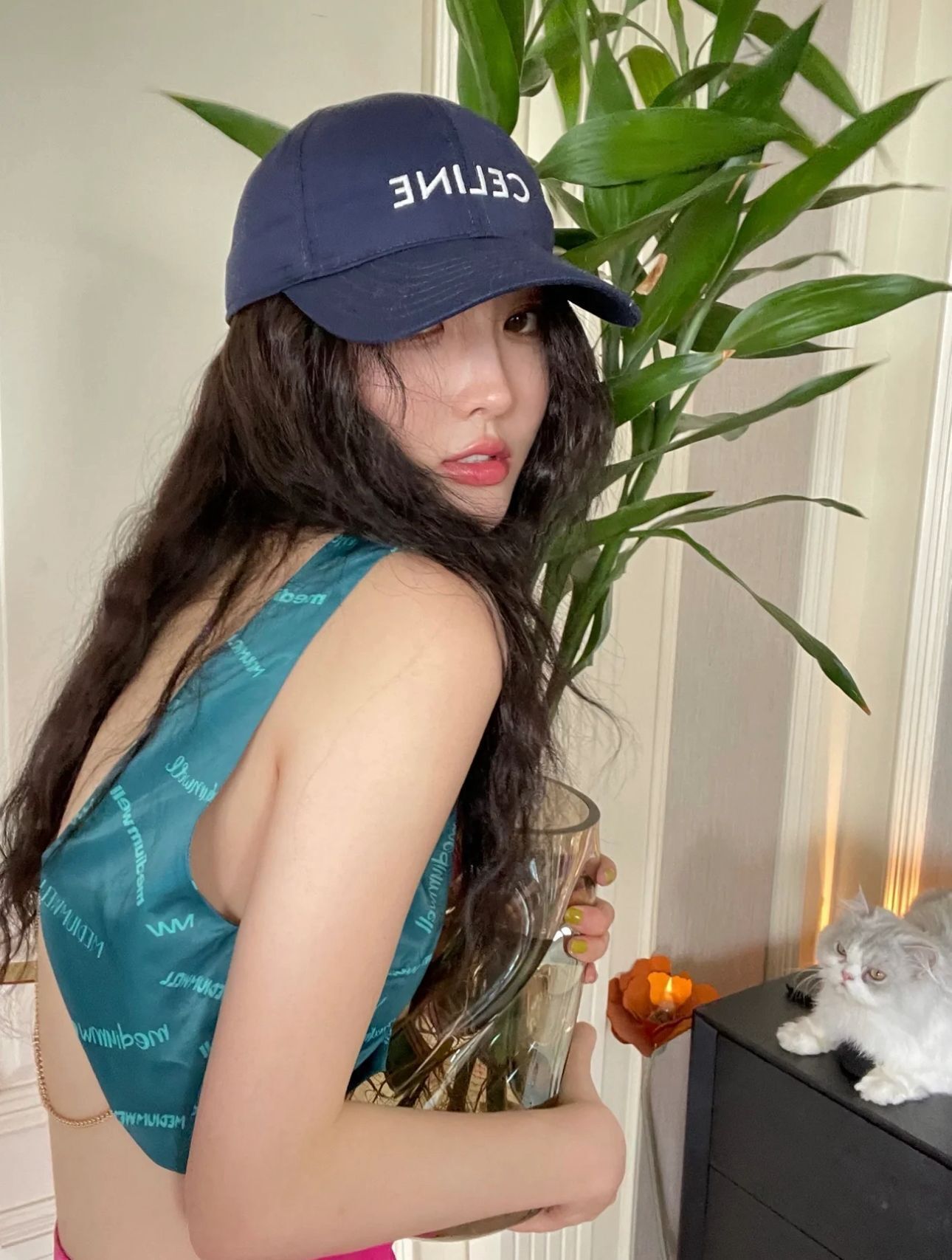 Celine Casquette baseball cap in marine navy