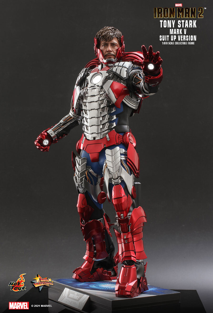Iron Man 2 Tony Stark Mark V Suit Up Version 1/6th Scale Collectible Figure MMS599