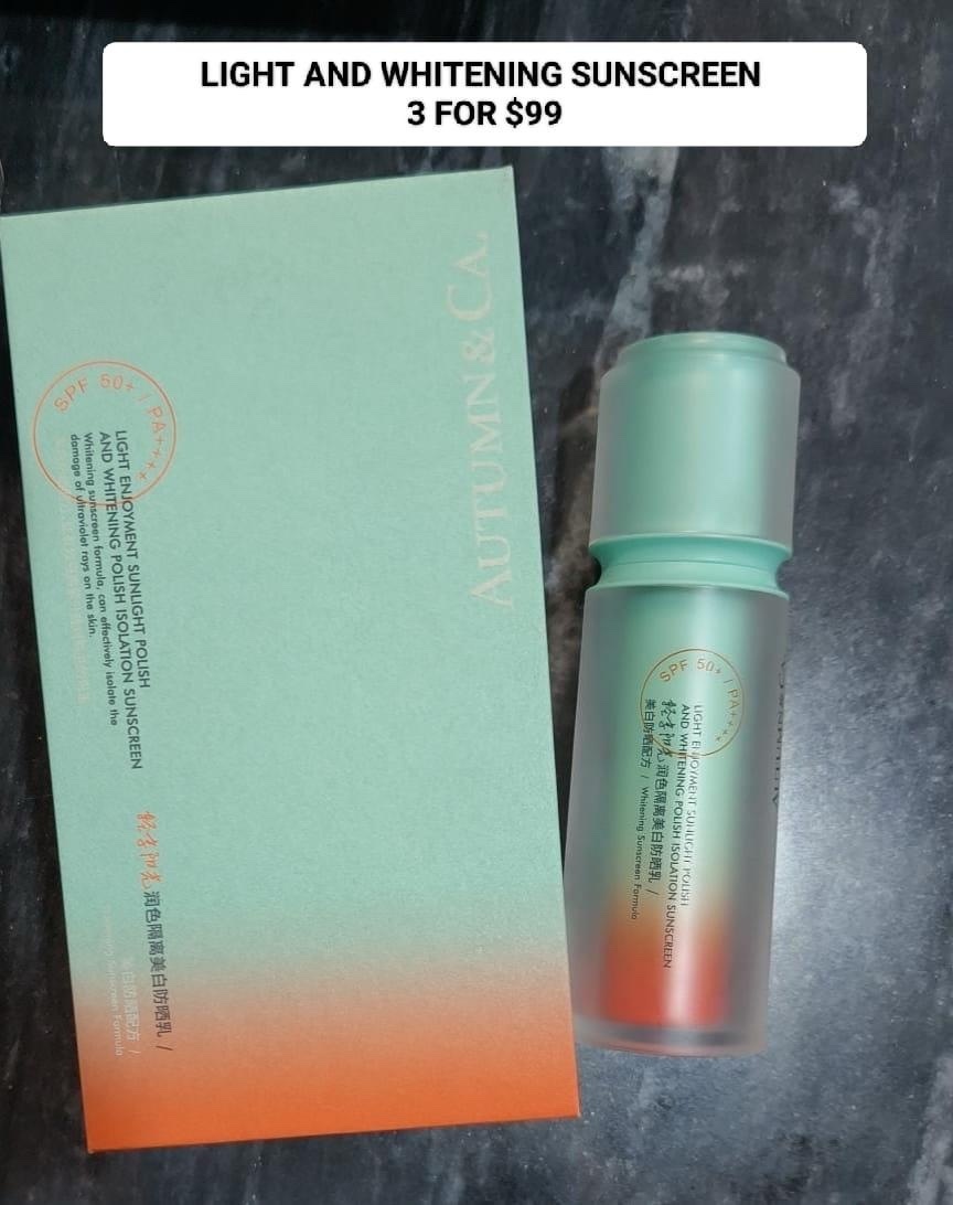 (3) LIGHT AND WHITENING SUNSCREEN