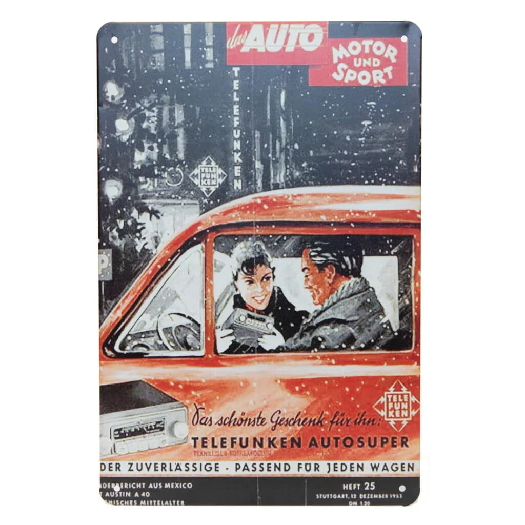 Telefunken - Metal Sign – Motor Und Sport Couple