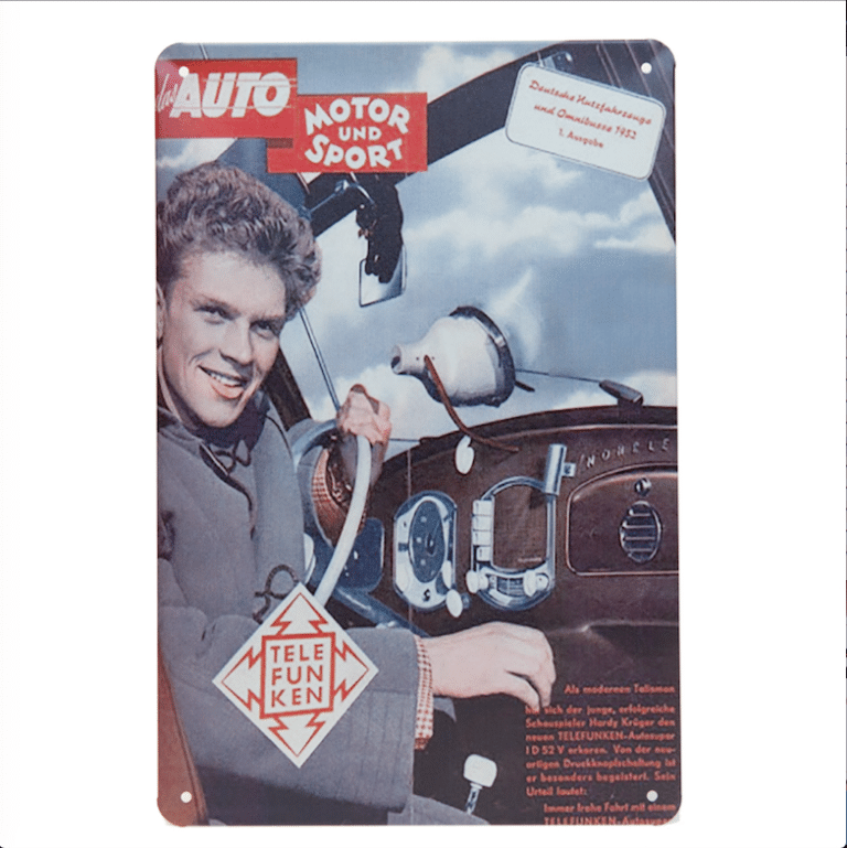 Telefunken - Metal Sign – Motor Und Sport