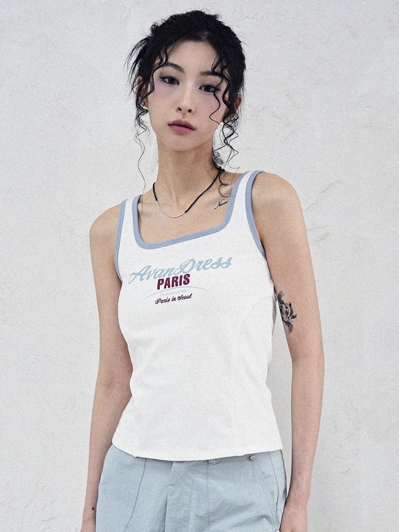 <預購> 韓國AVANDRESS Ringside 修身短版背心