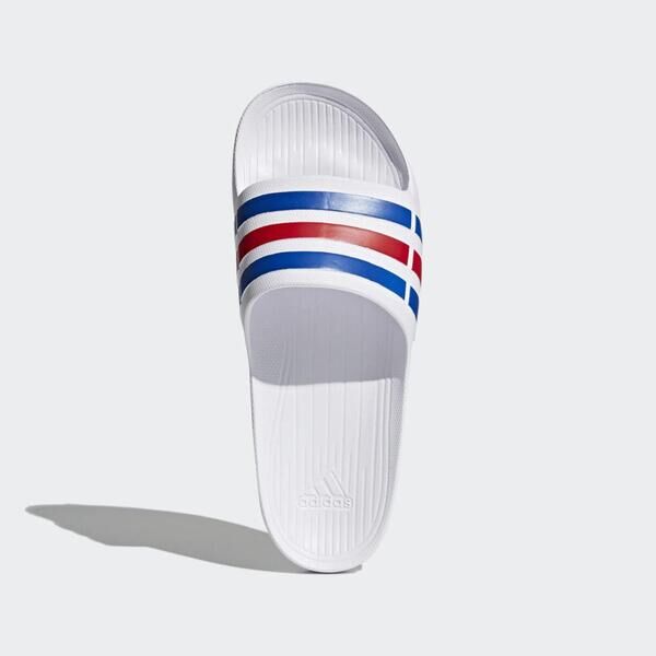 Adidas Duramo Slide U43664 男女 運動 涼鞋 拖鞋 休閒 舒適 輕量 白藍
