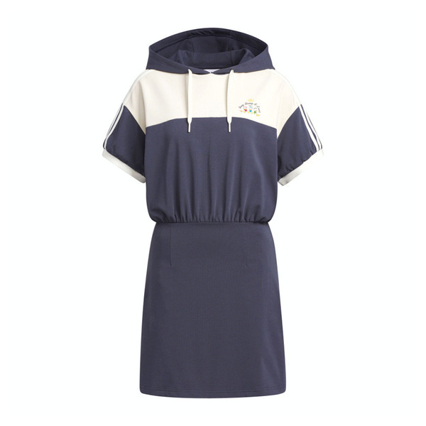 Adidas HDL Dress JP1436 女 連身洋裝 DISNEY 唐老鴨系列 米白 深藍