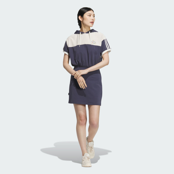 Adidas HDL Dress JP1436 女 連身洋裝 DISNEY 唐老鴨系列 米白 深藍