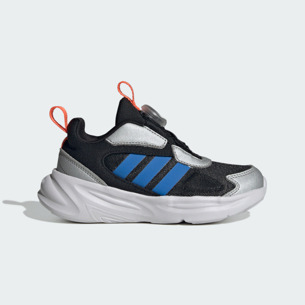 Adidas Ozelle Boa K JI1041 中童 慢跑鞋 彈力 支撐 緩震 黑 銀藍