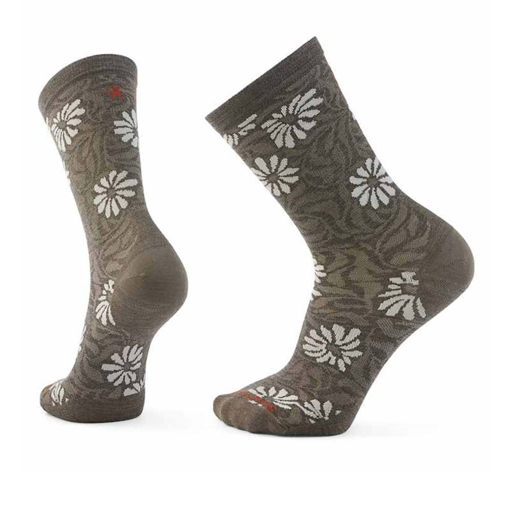 【Smartwool】日著中長襪-Floral 灰褐、紫鳶尾花 / SW002678